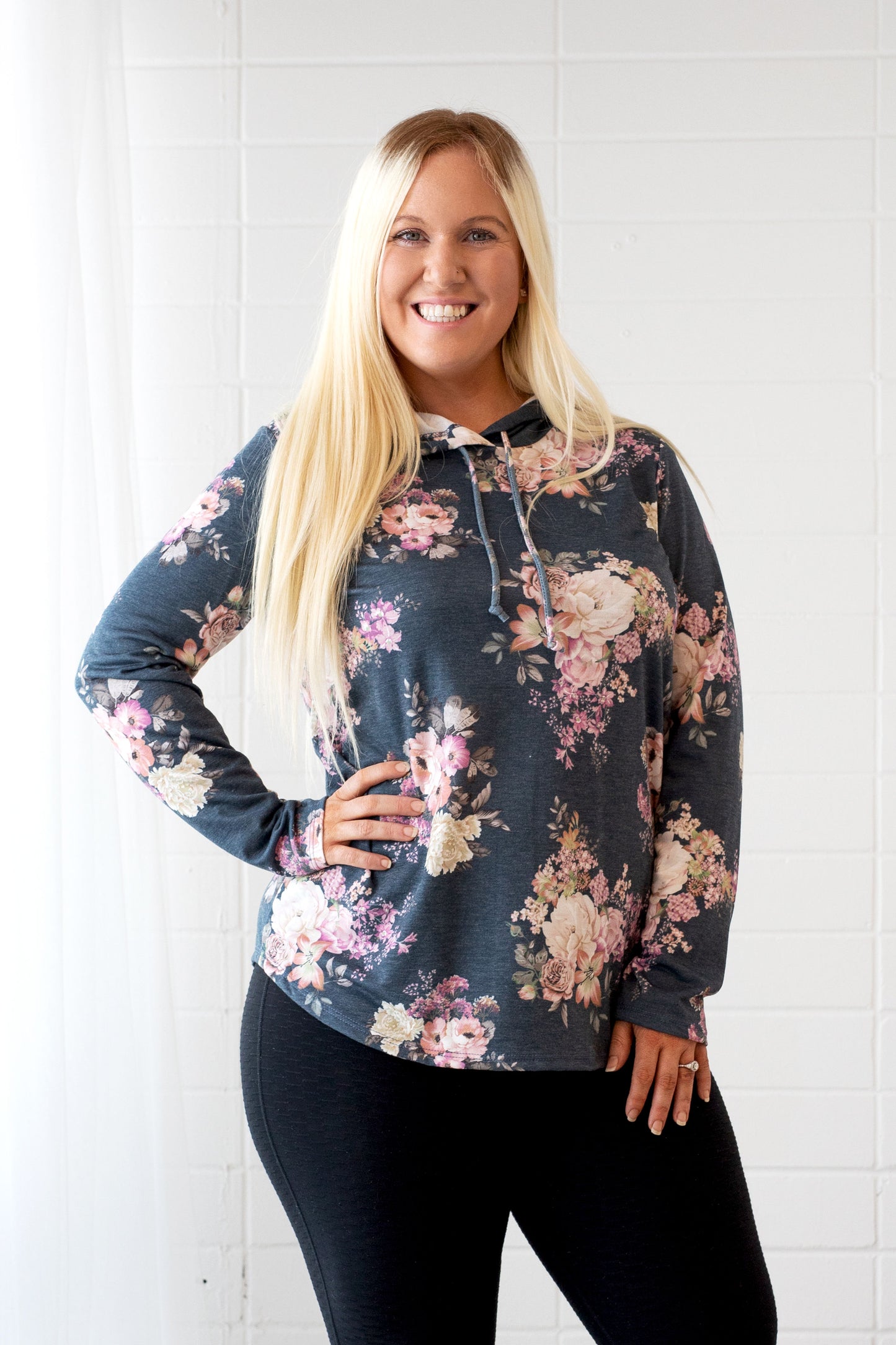 Beautiful Days Navy Floral Hoodie