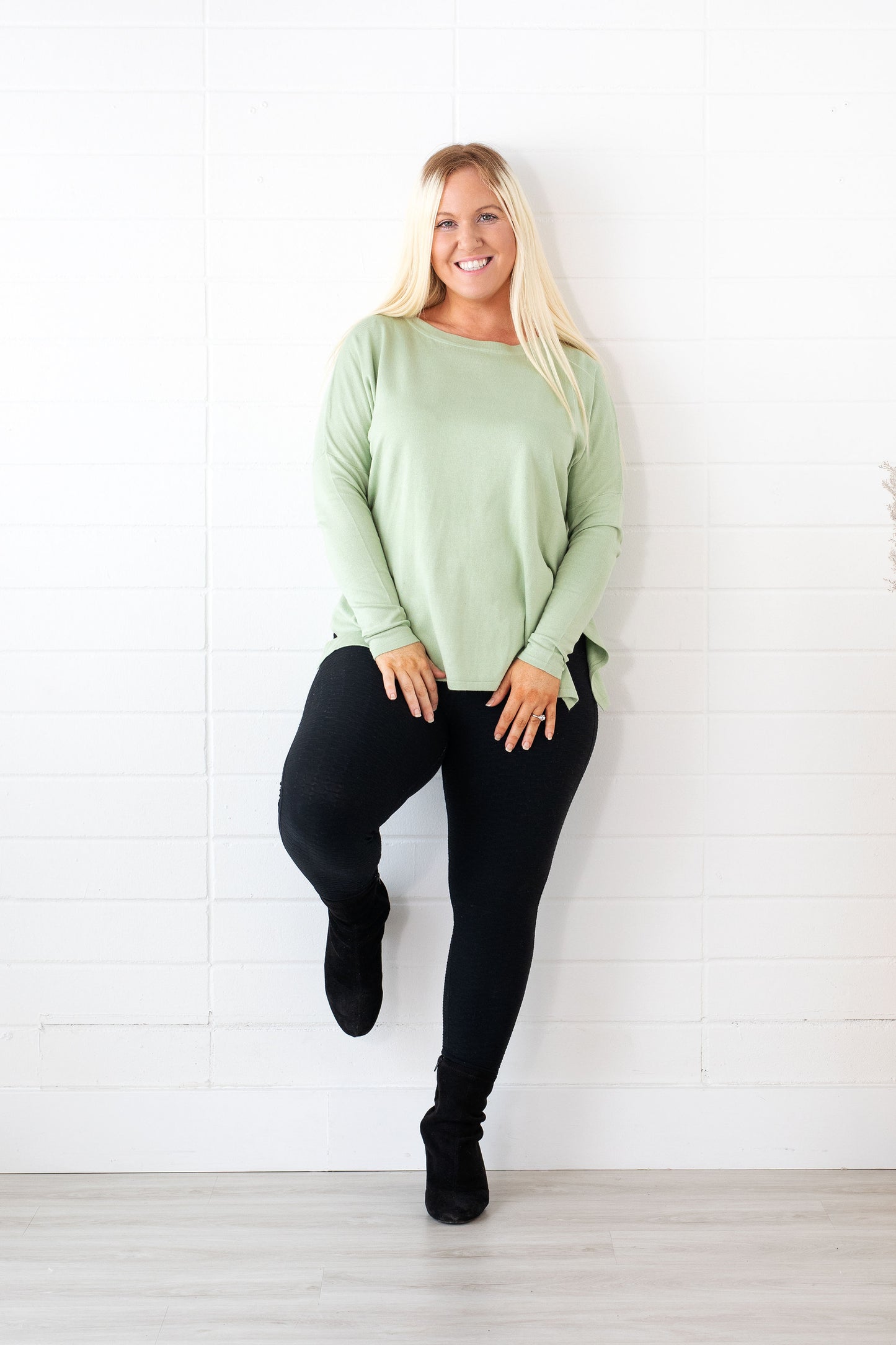 Spoil Me Sage Lightweight Sweater