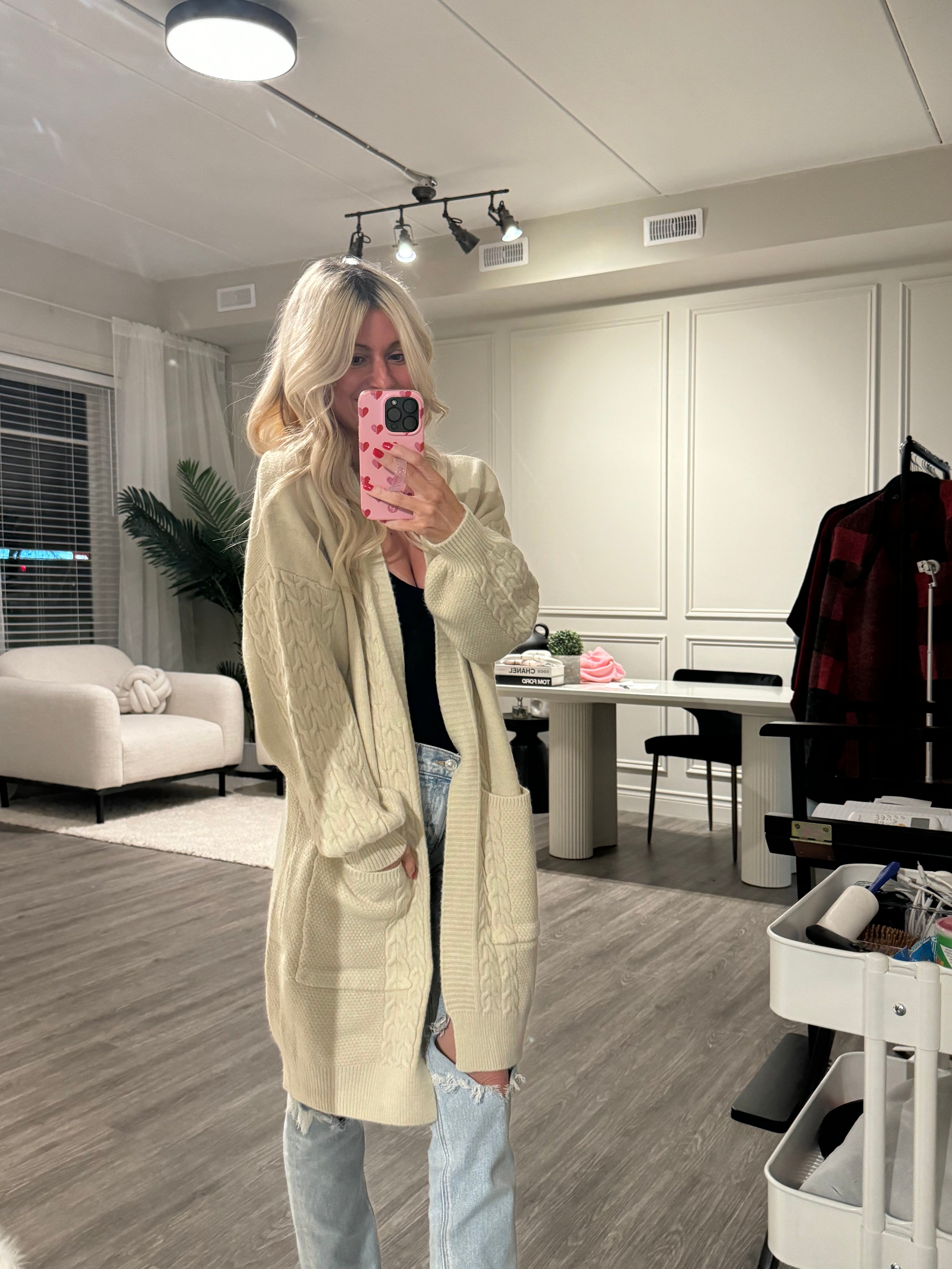 Cream Smores On Fire Cardigan