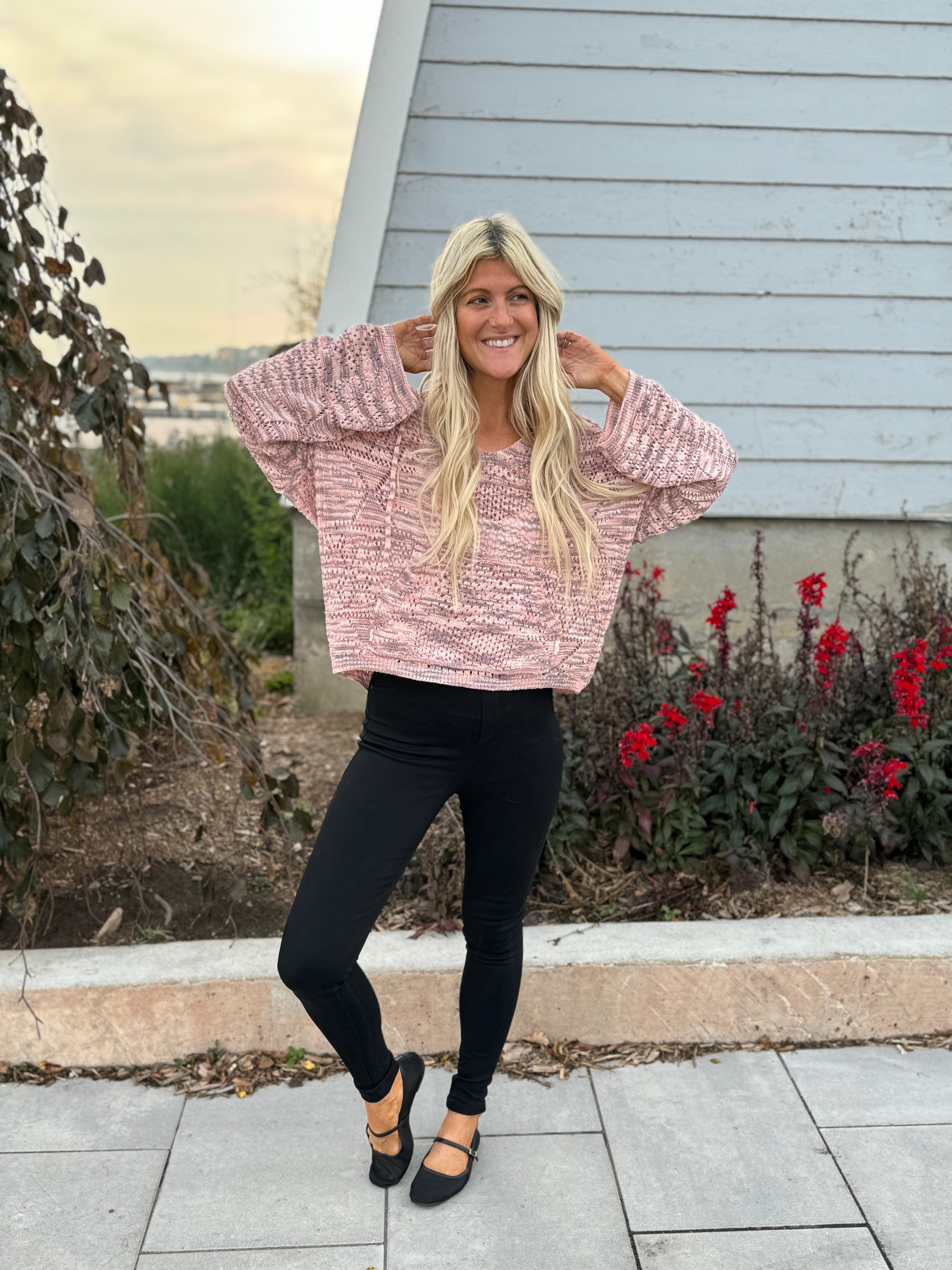 Pink Dreams Lightweight Knit Sweater