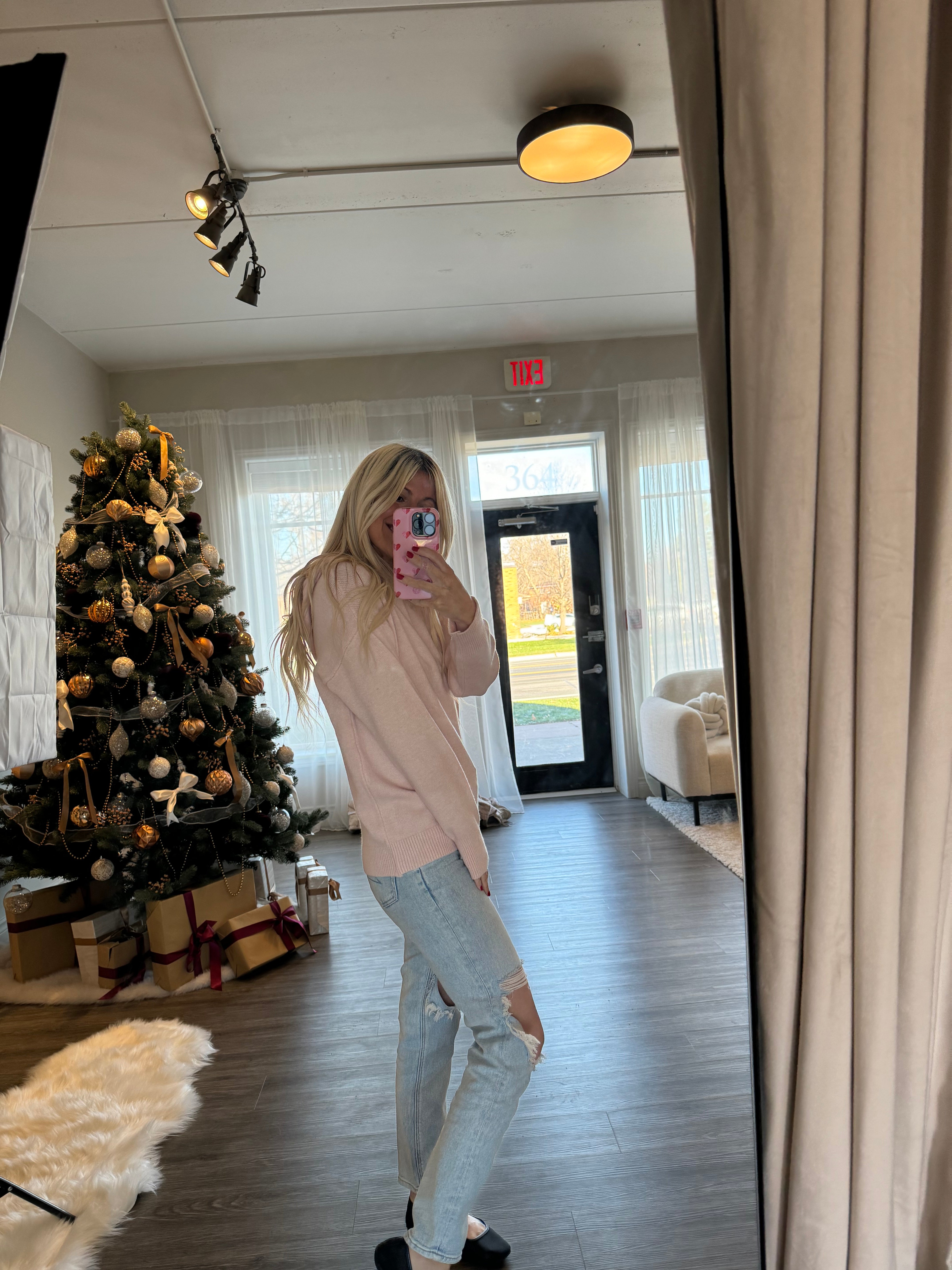 Soft Sam Hoodie Sweater- Pink