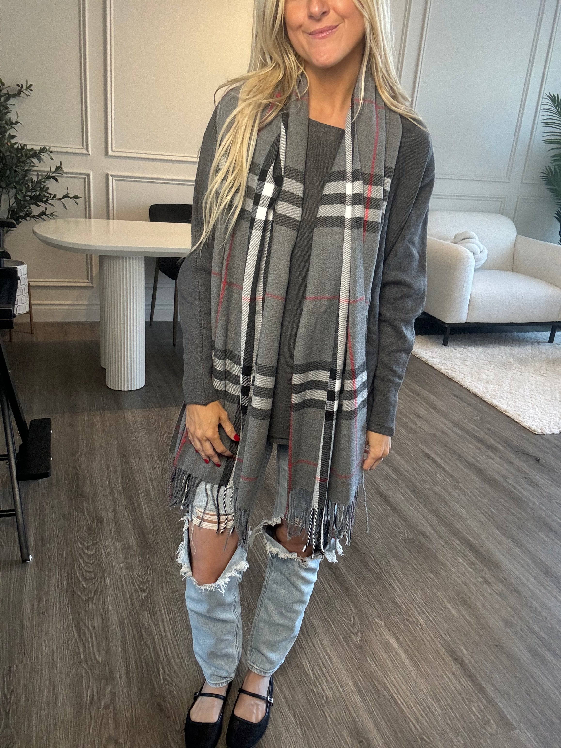 Cozy Classy Always Scarf-Grey Mix