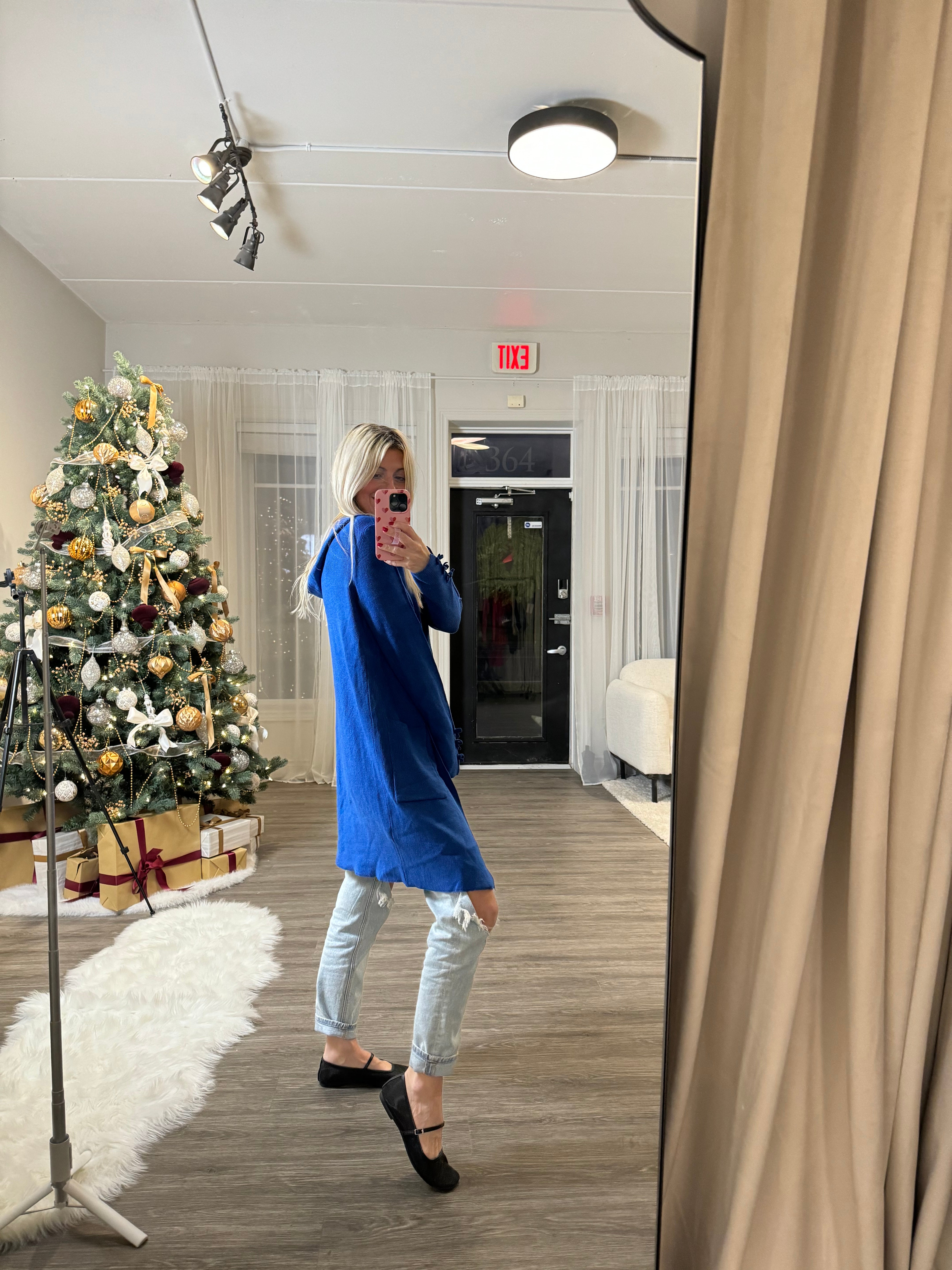 Pre Order Sweet Trinity Blue Sparkle Details Cardigan