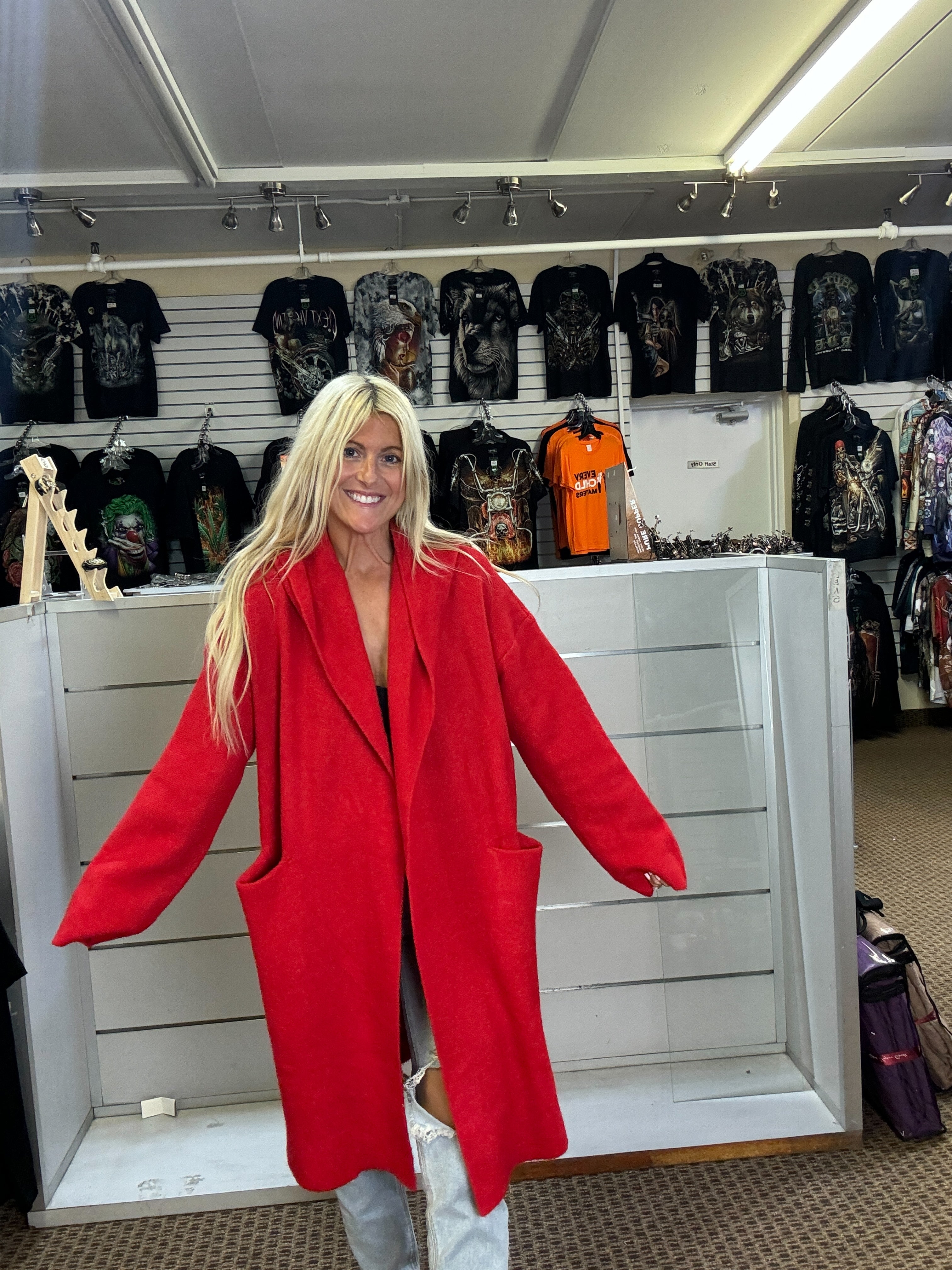 The Perfect Red Coatigan-SALE