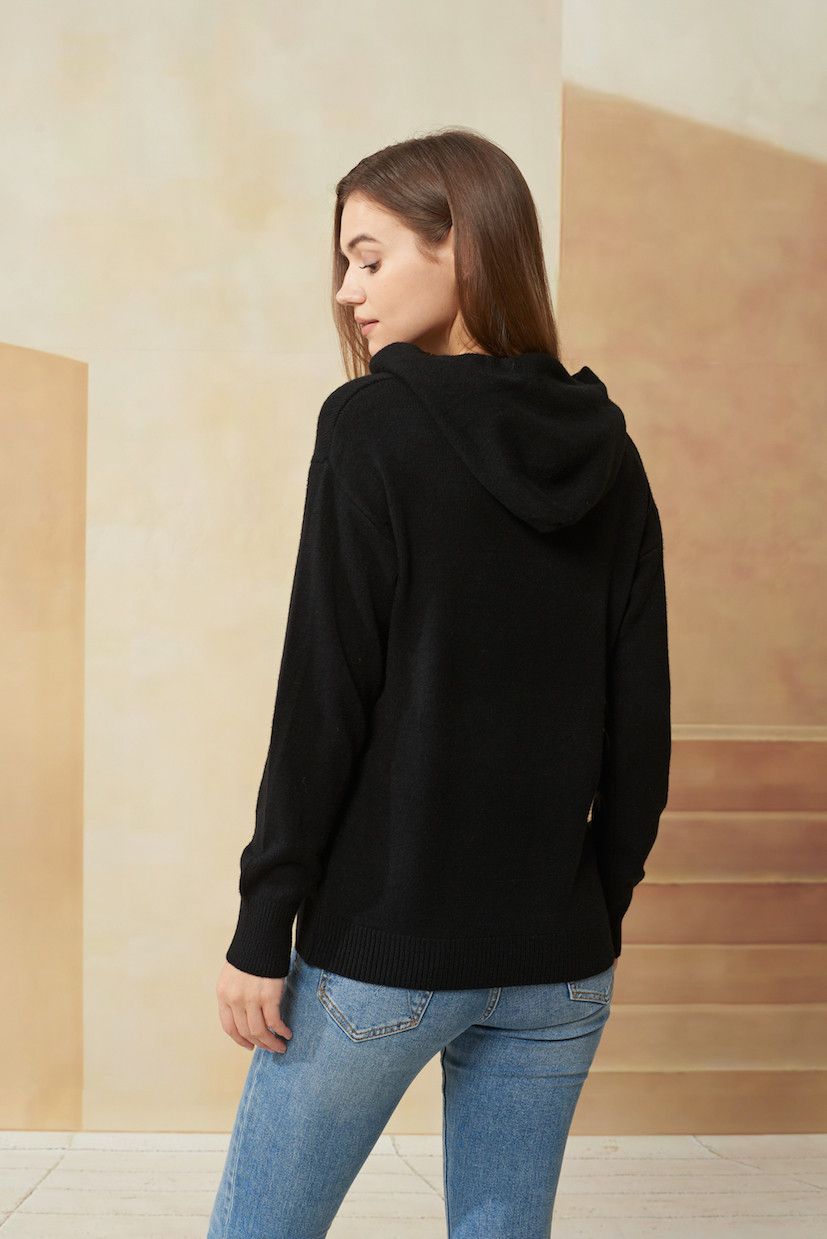 Soft Sam Hoodie Sweater-Black
