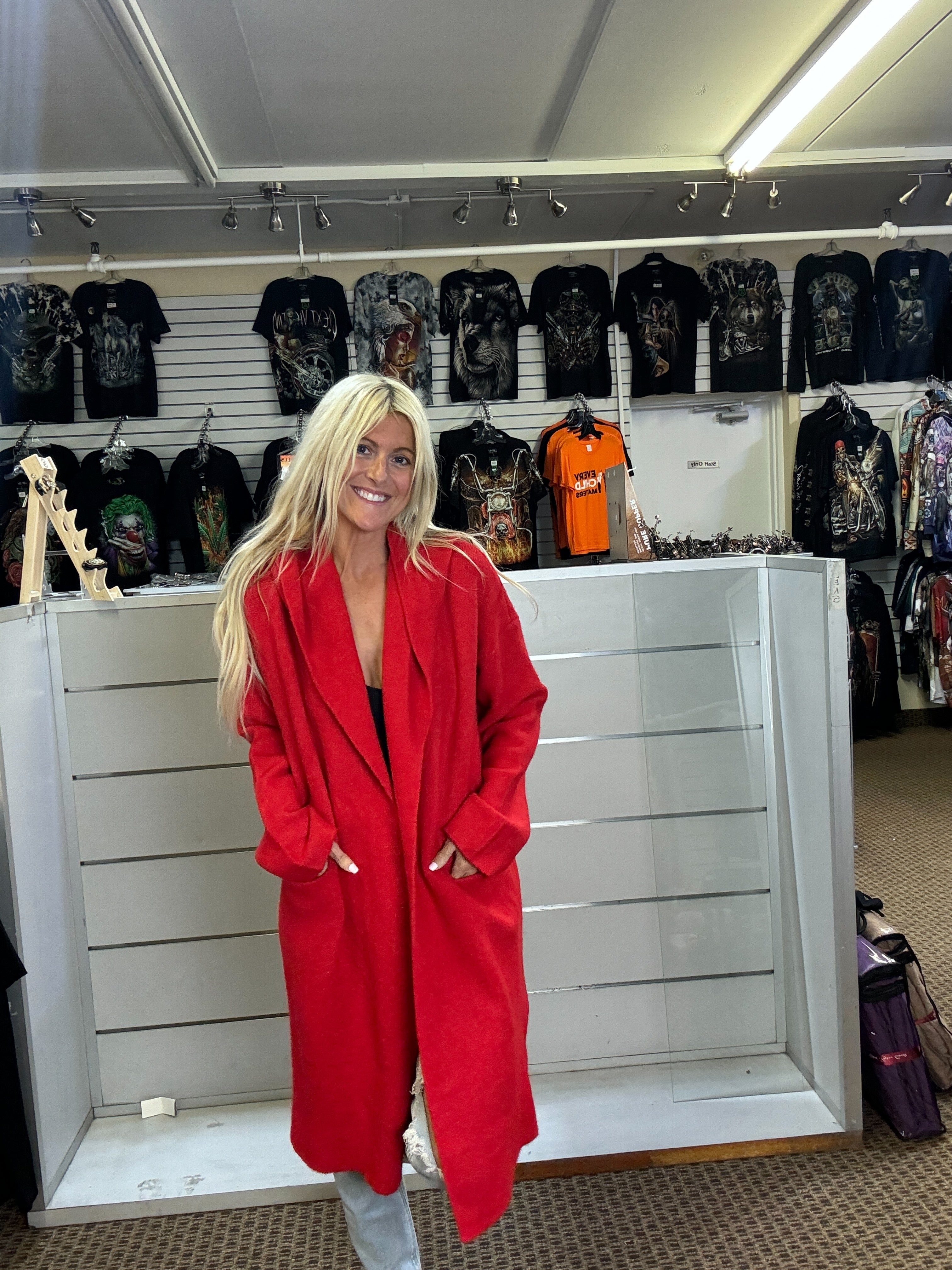 The Perfect Red Coatigan-SALE