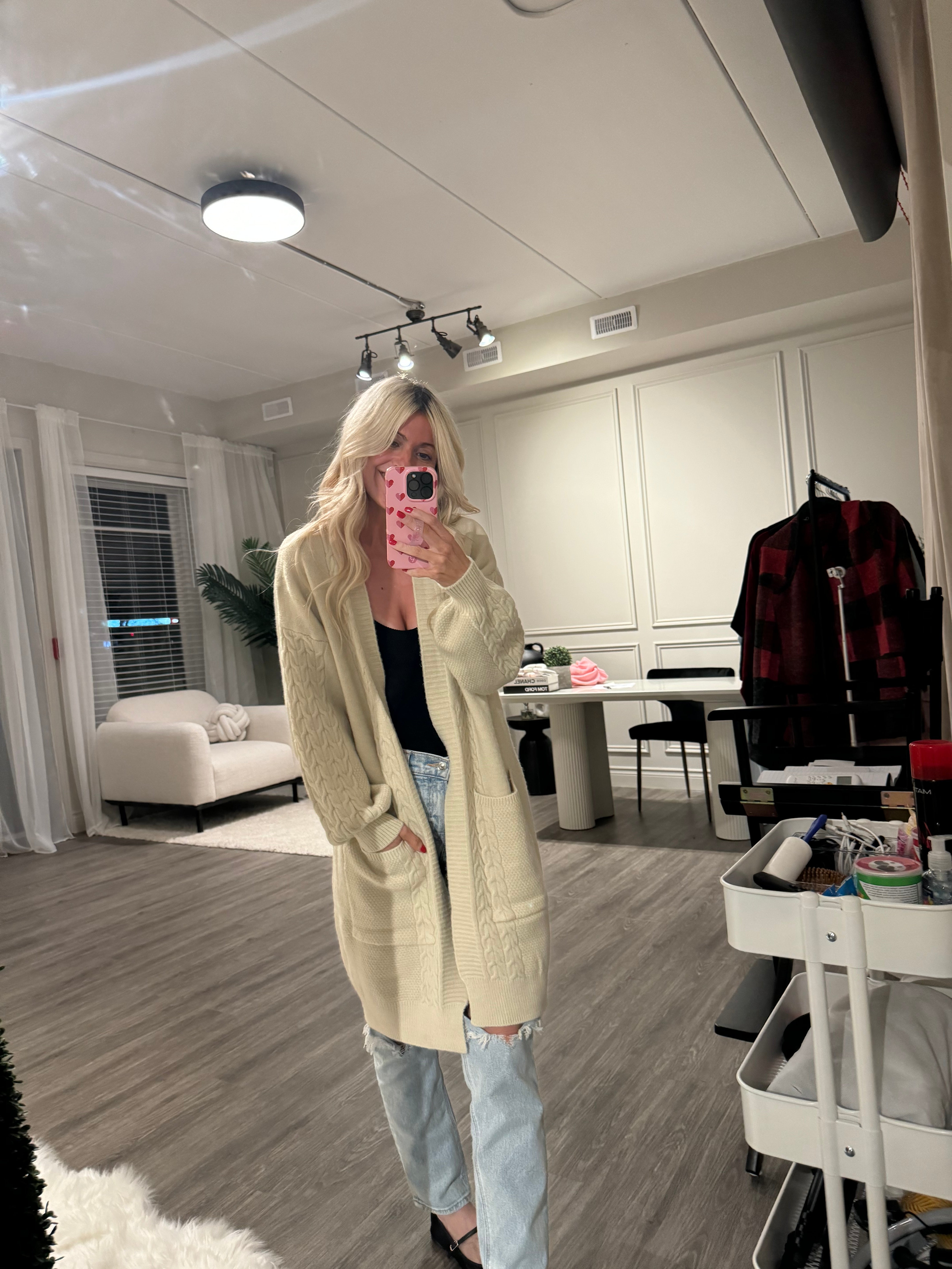 Cream Smores On Fire Cardigan