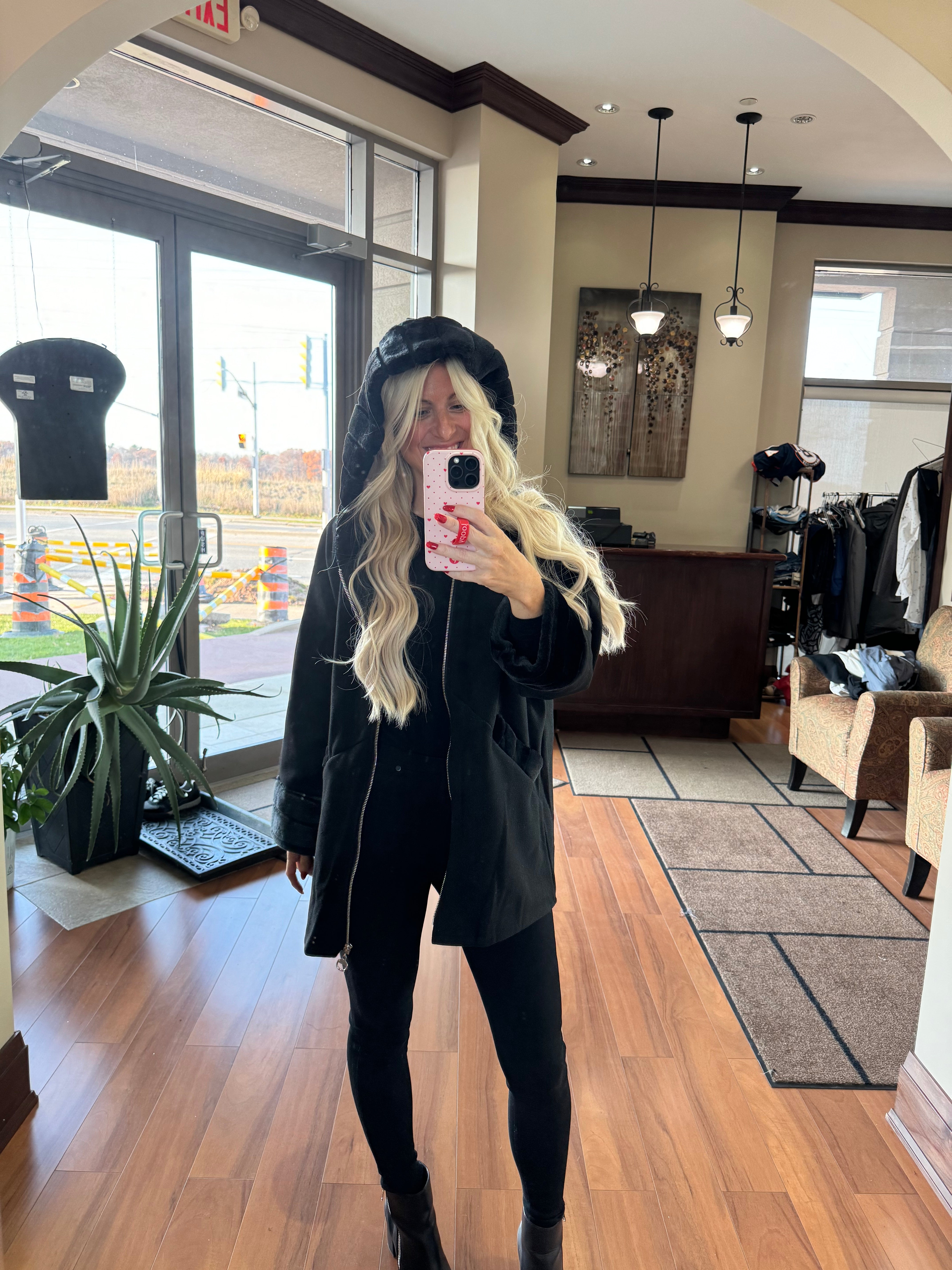 The Ellie Black Made in Italy Lightweight Jacket