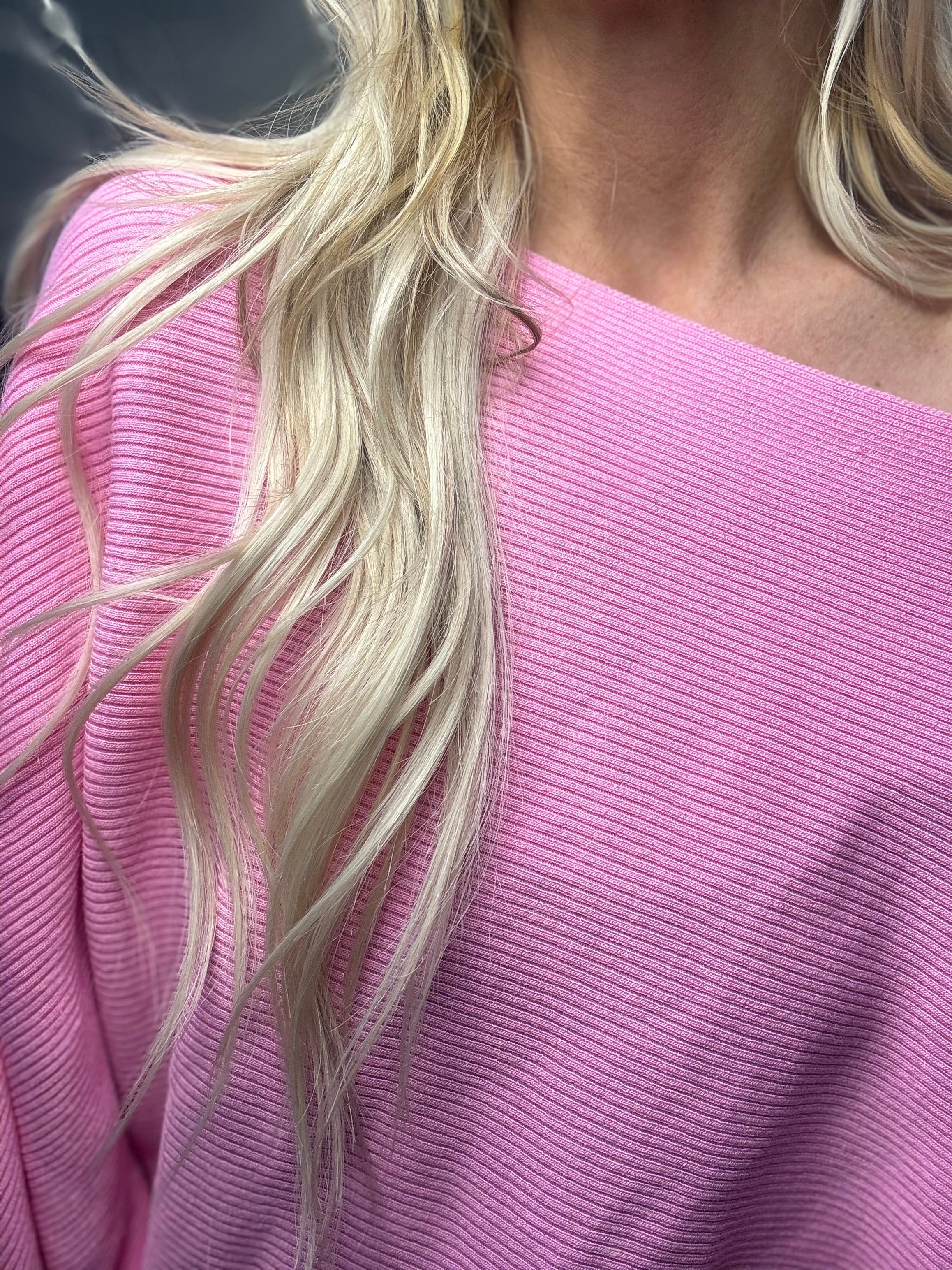 Pink Sara Dolman Sleeve Sweater