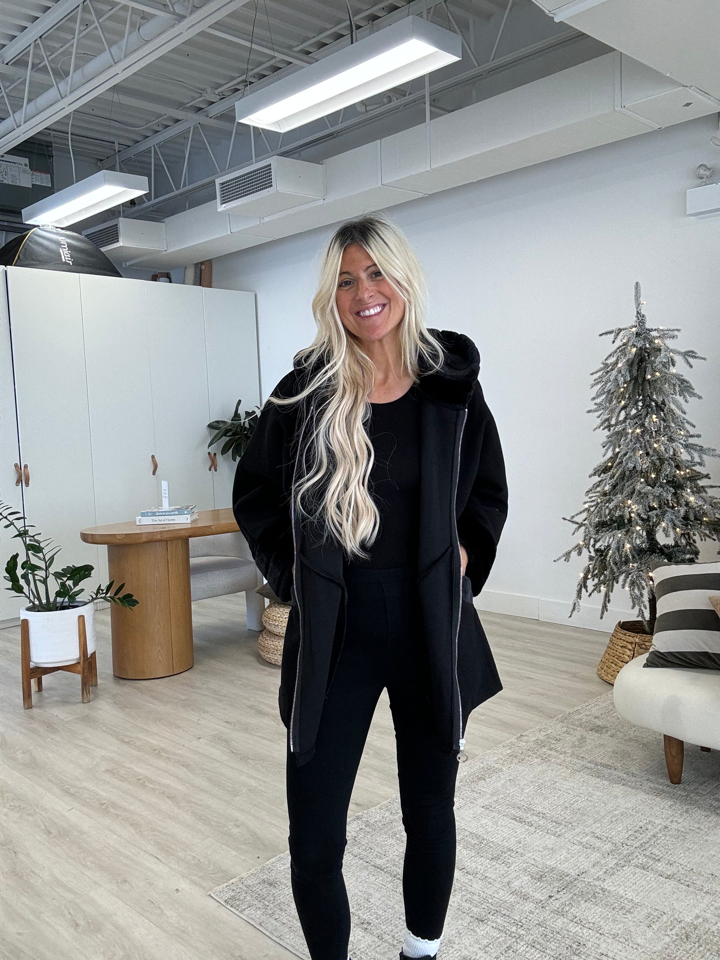 The Ellie Black Made in Italy Lightweight Jacket