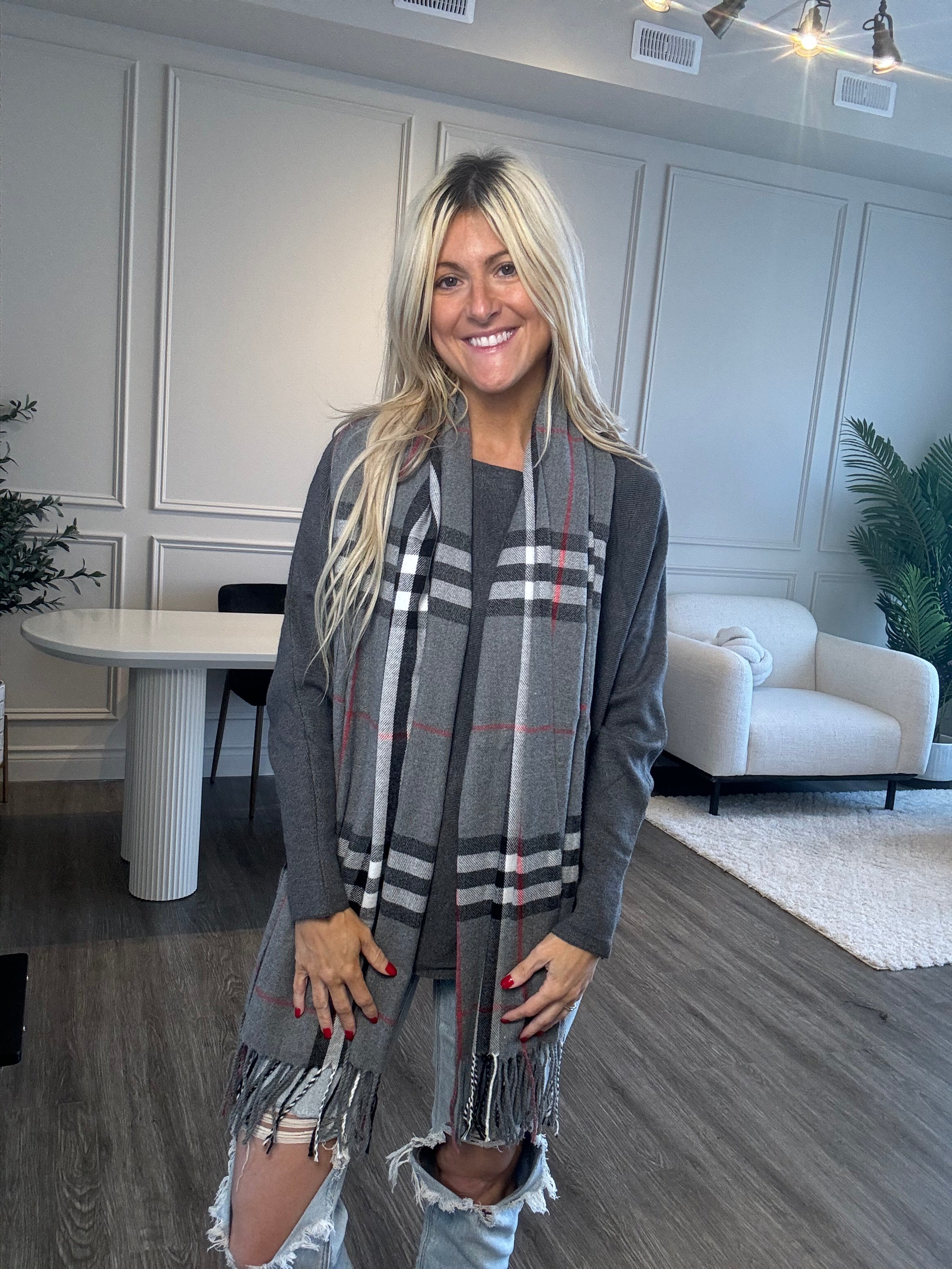 Cozy Classy Always Scarf-Grey Mix