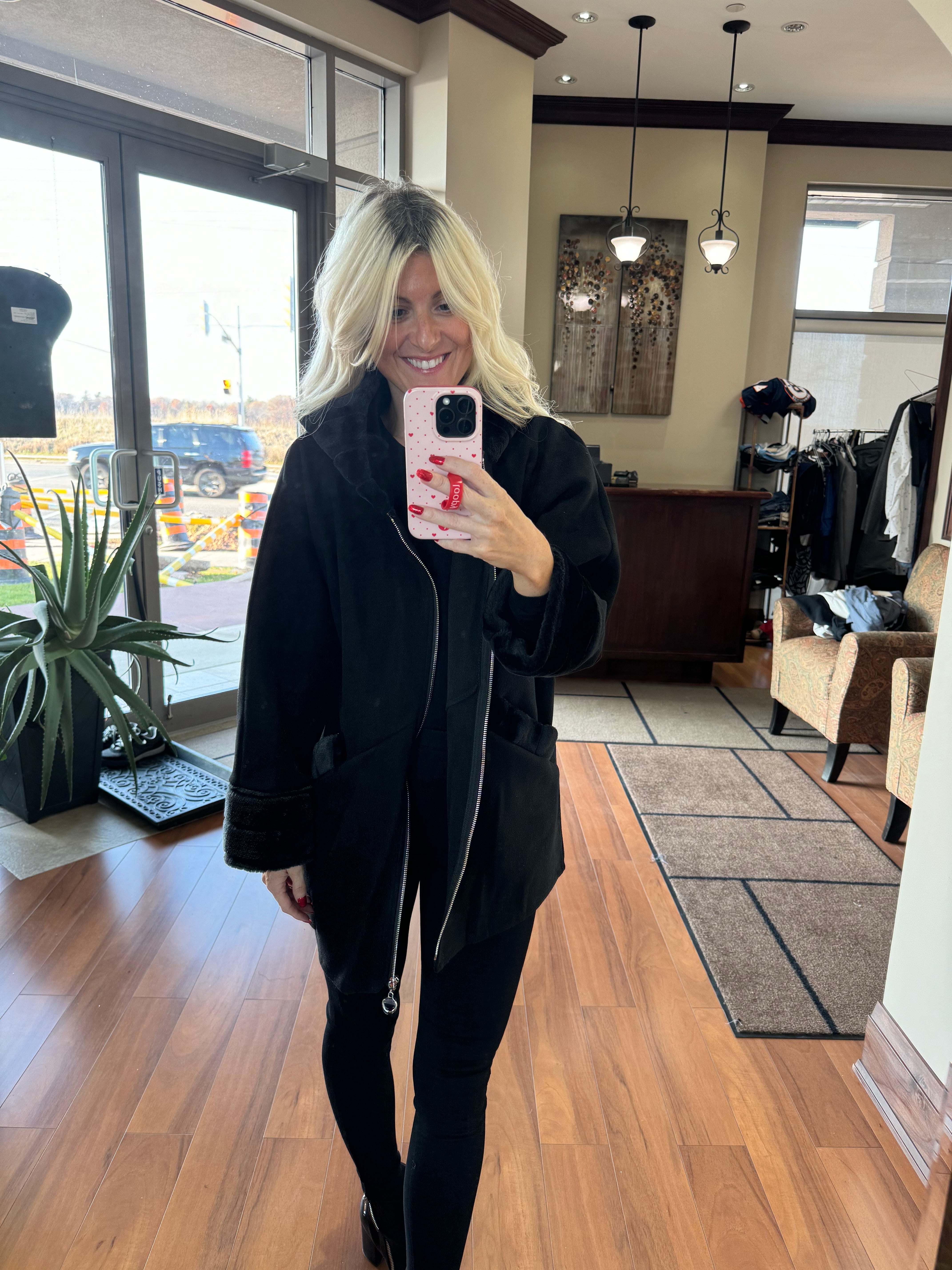 The Ellie Black Made in Italy Lightweight Jacket