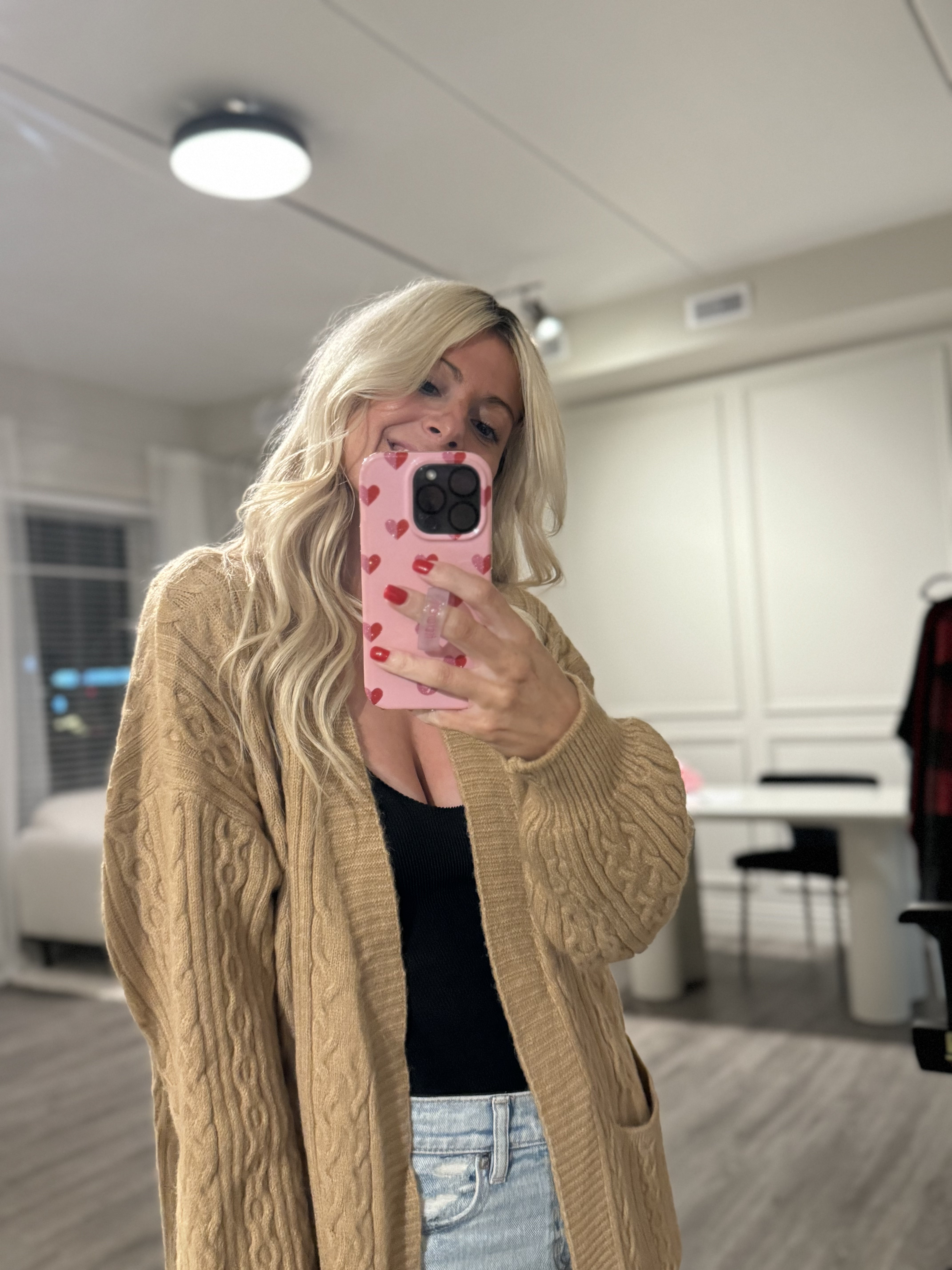 Sia Cable Knit Cardigan -Camel-SALE