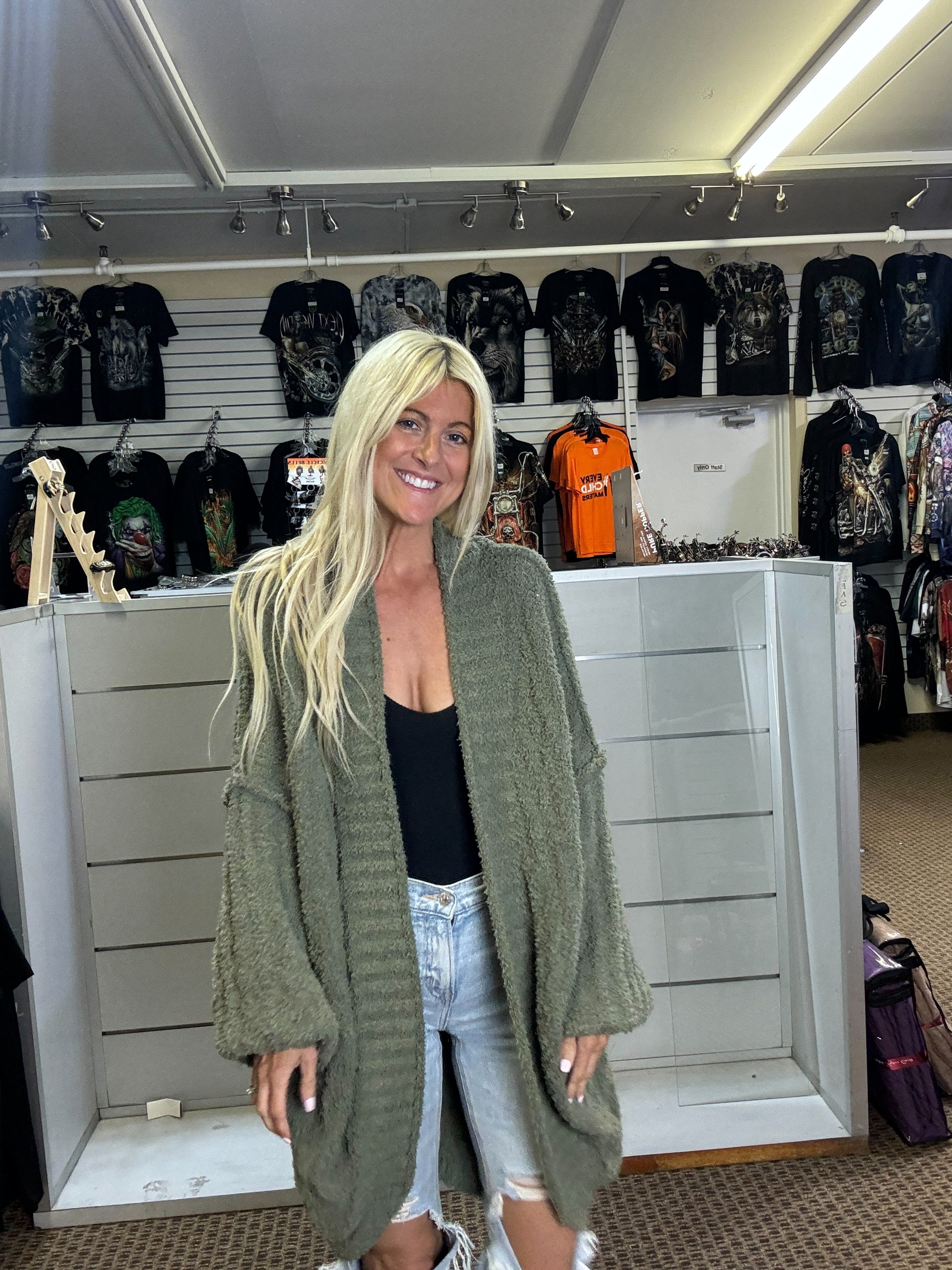 Super Soft Dreamy Cardigan-Green-SALE