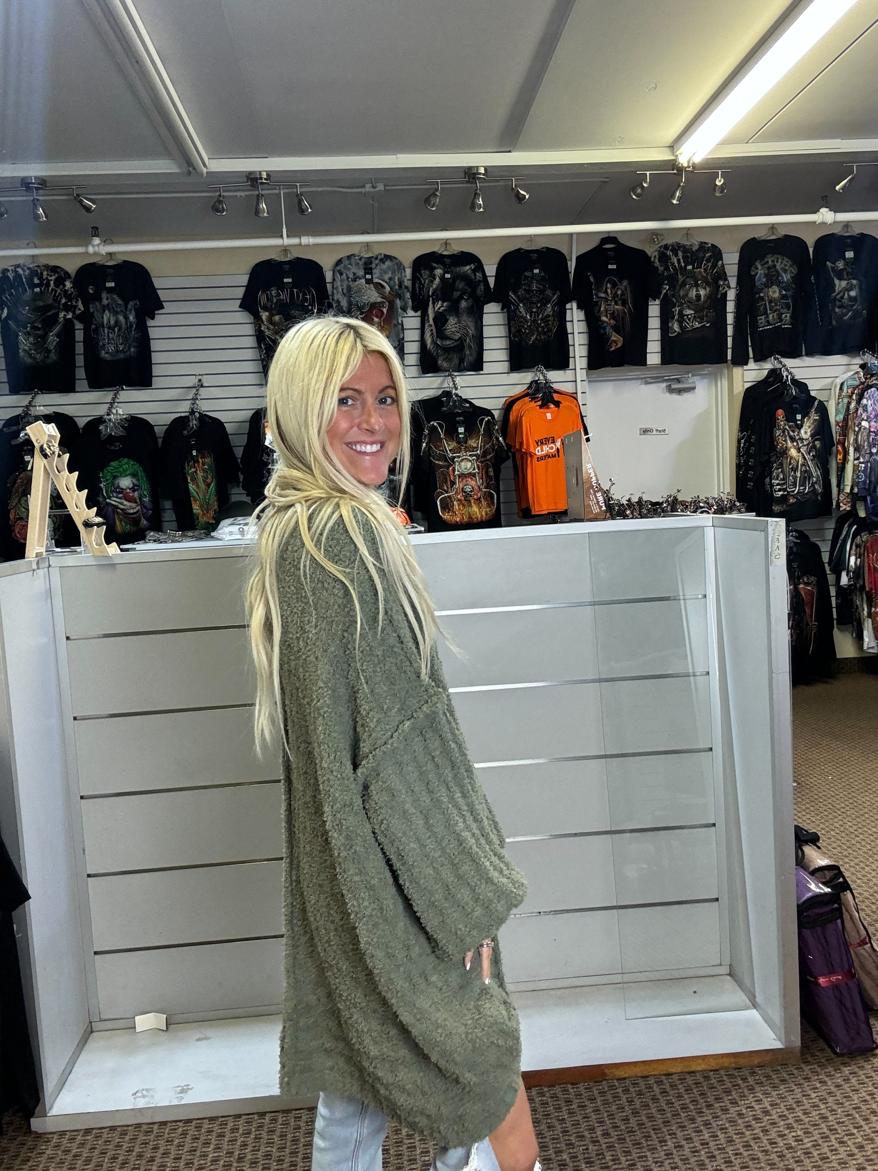 Super Soft Dreamy Cardigan-Green-SALE