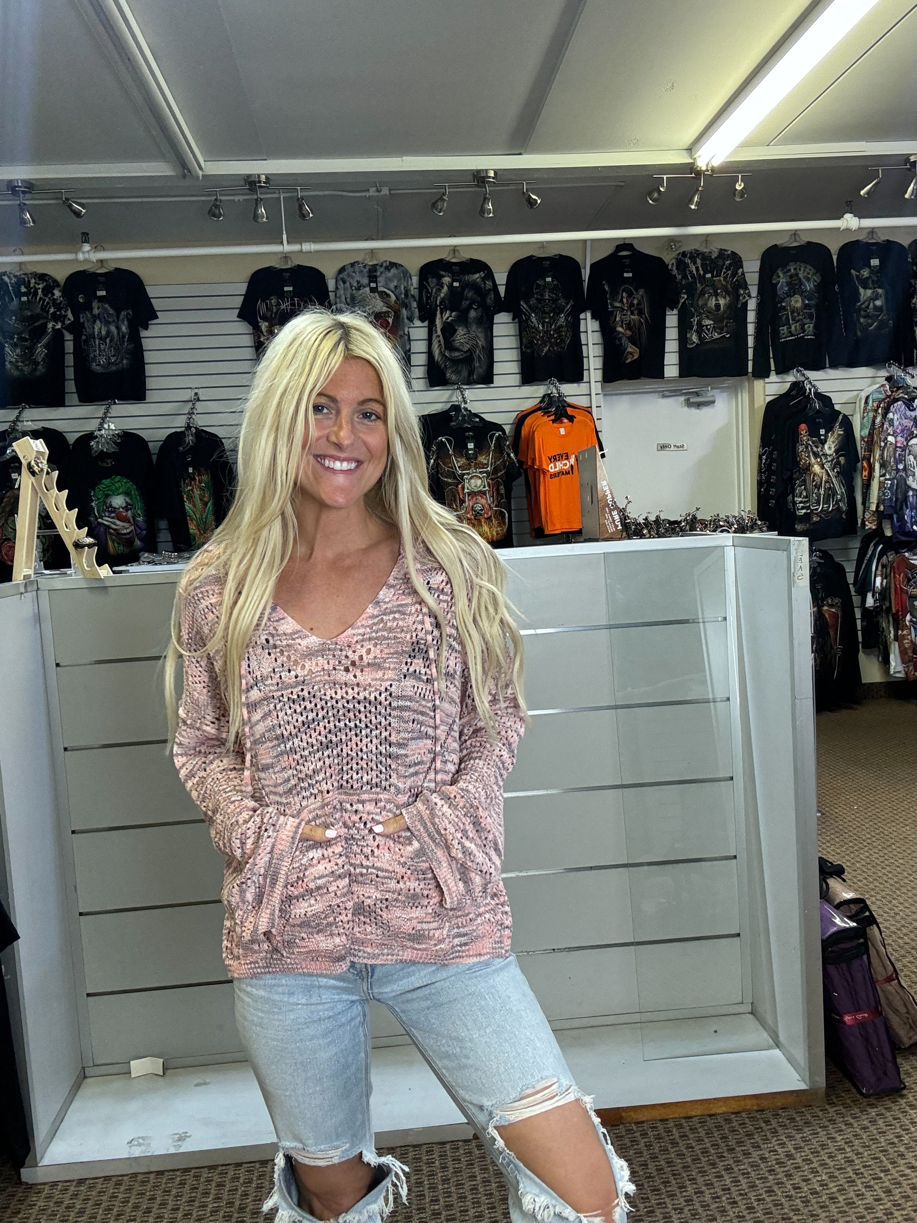 Pink Dreams Lightweight Knit Sweater