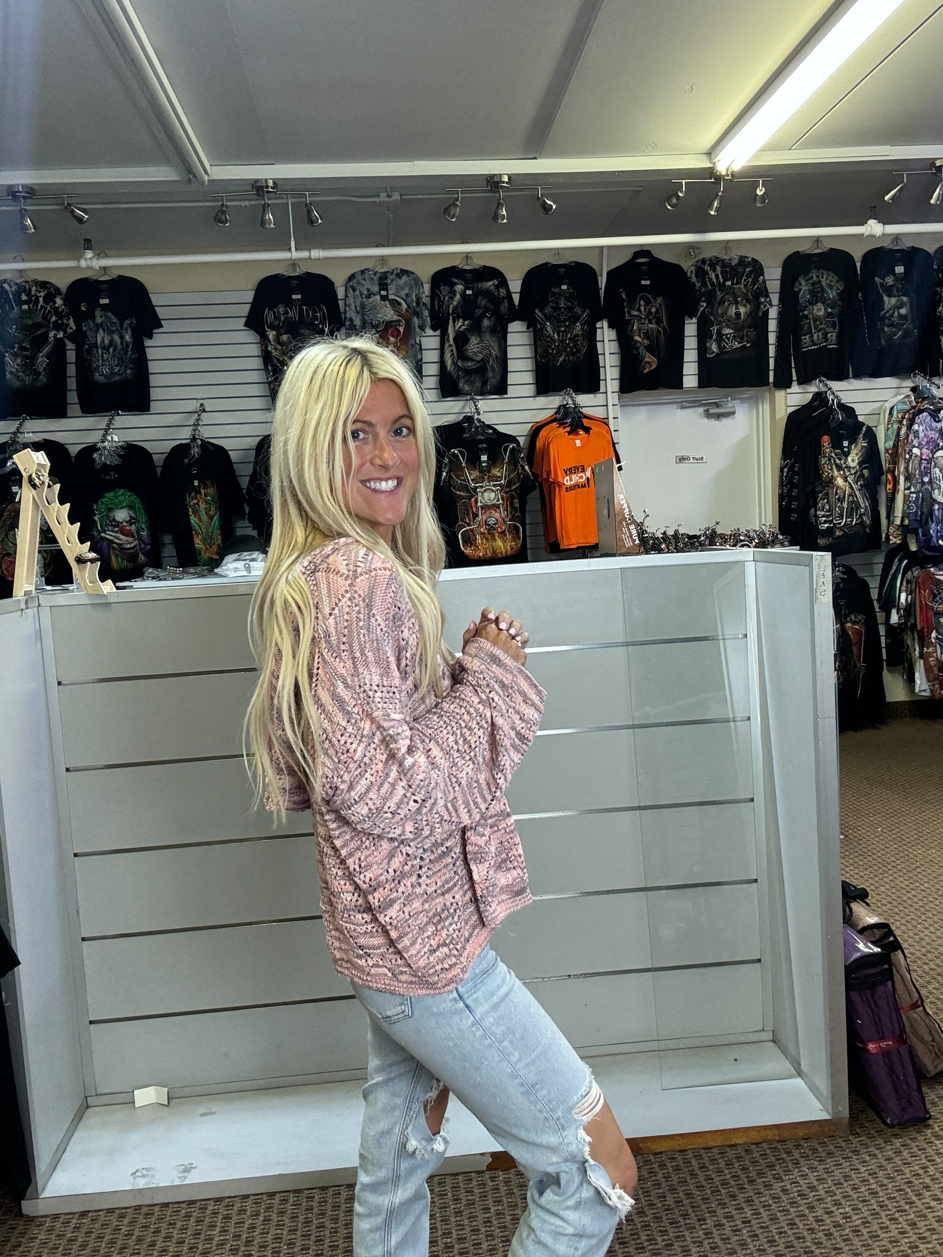 Pink Dreams Lightweight Knit Sweater