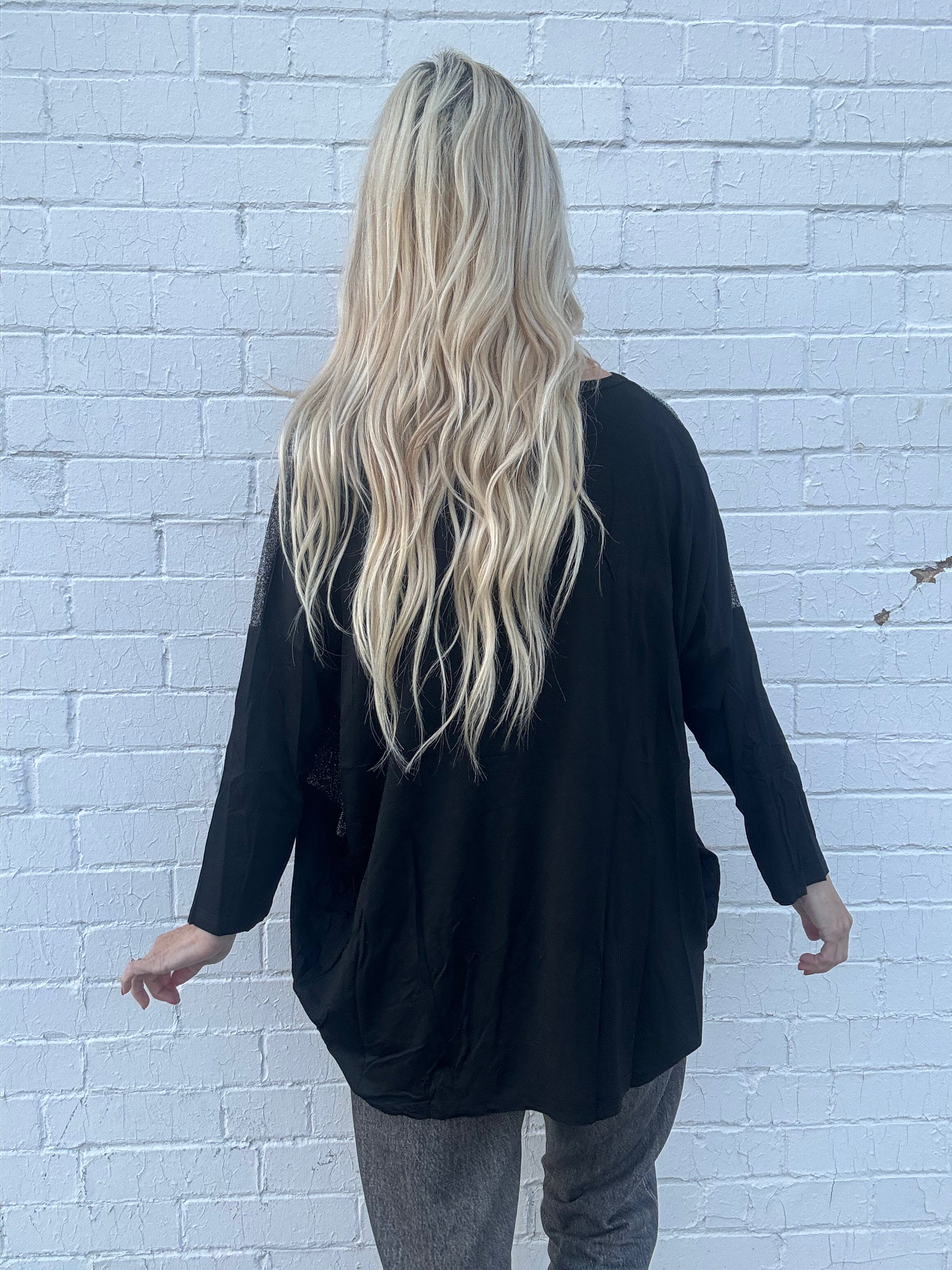 Silver Shimmer Holiday Top