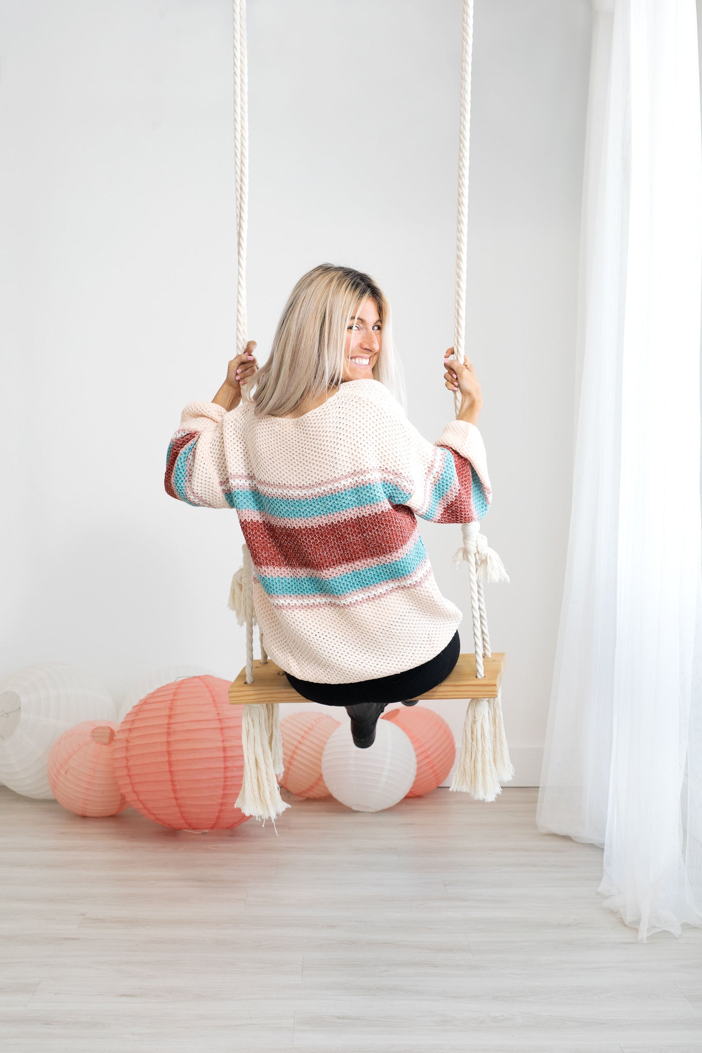 Take Me Out Color Block Sweater