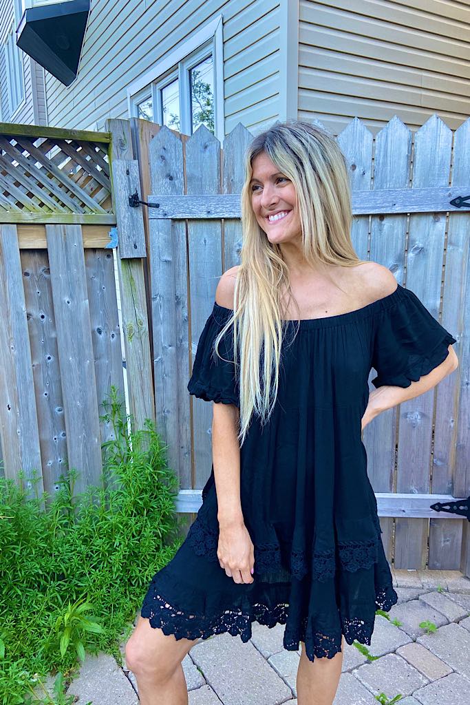 Black Off The Shoulder Dream Dress