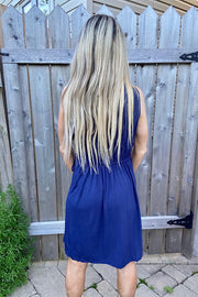 Navy Summer Days Bamboo Dress