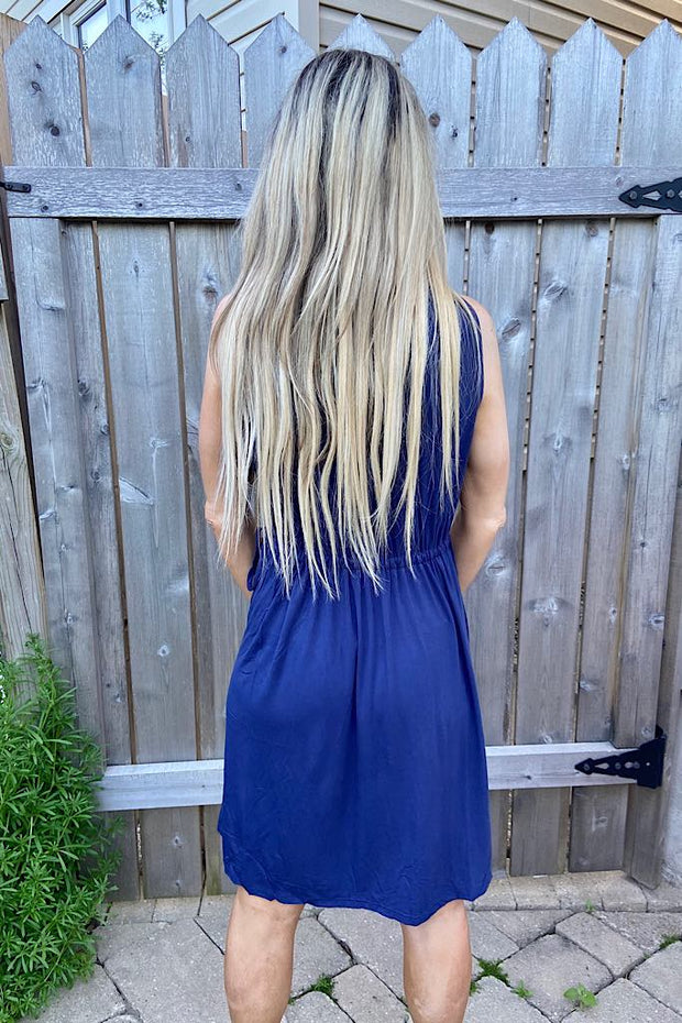 Navy Summer Days Bamboo Dress