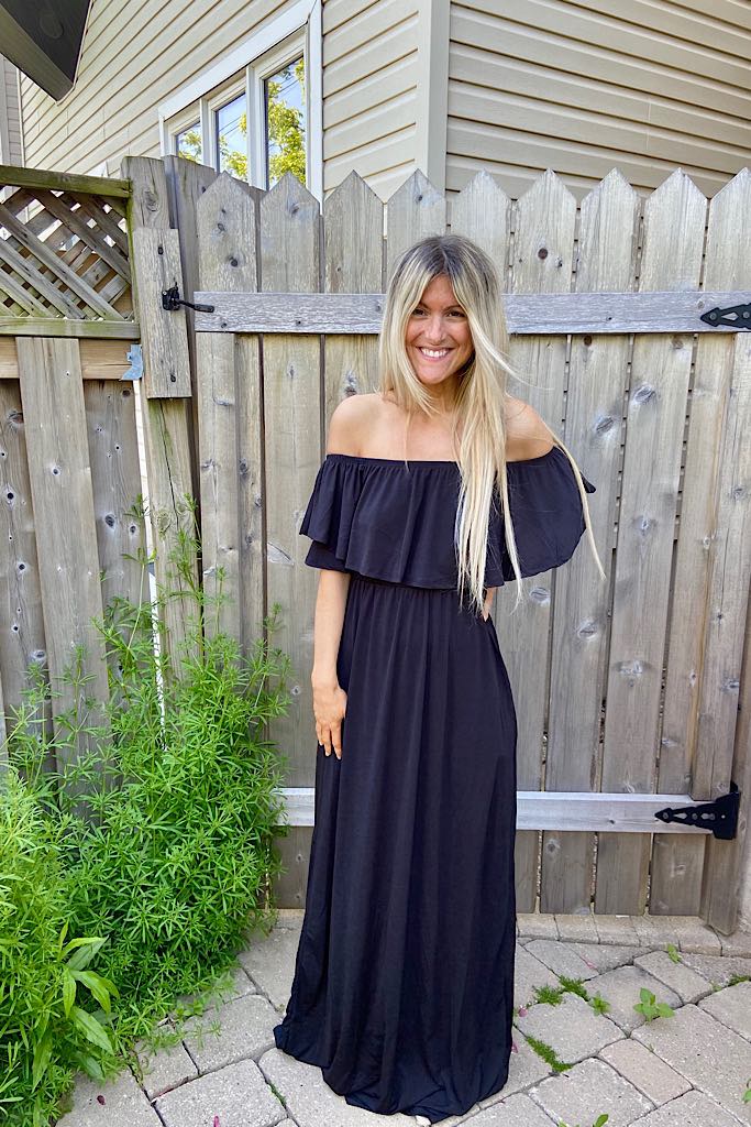 Black Dressy Off The Shoulder Dress