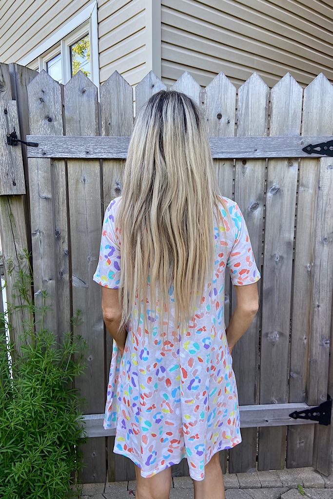 Blushing Leopard Short Sleeve Dress