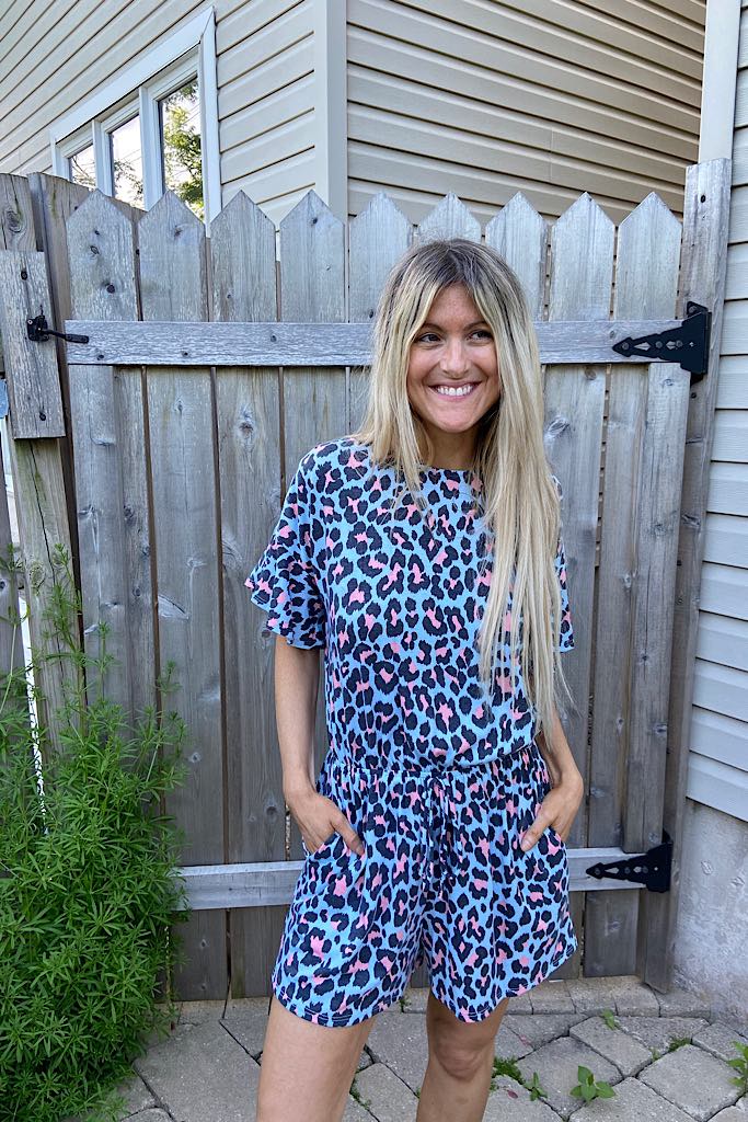 Romper Mint Leopard Love