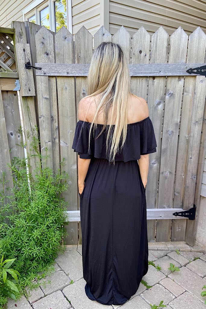 Black Dressy Off The Shoulder Dress