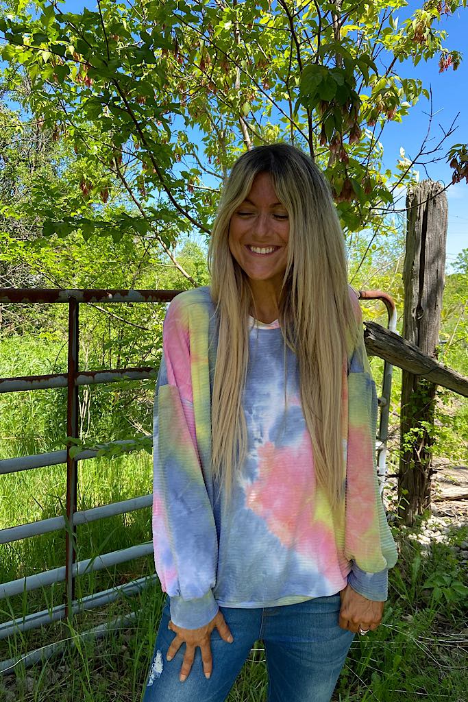 Tie Dye Pretty Long Sleeve Top