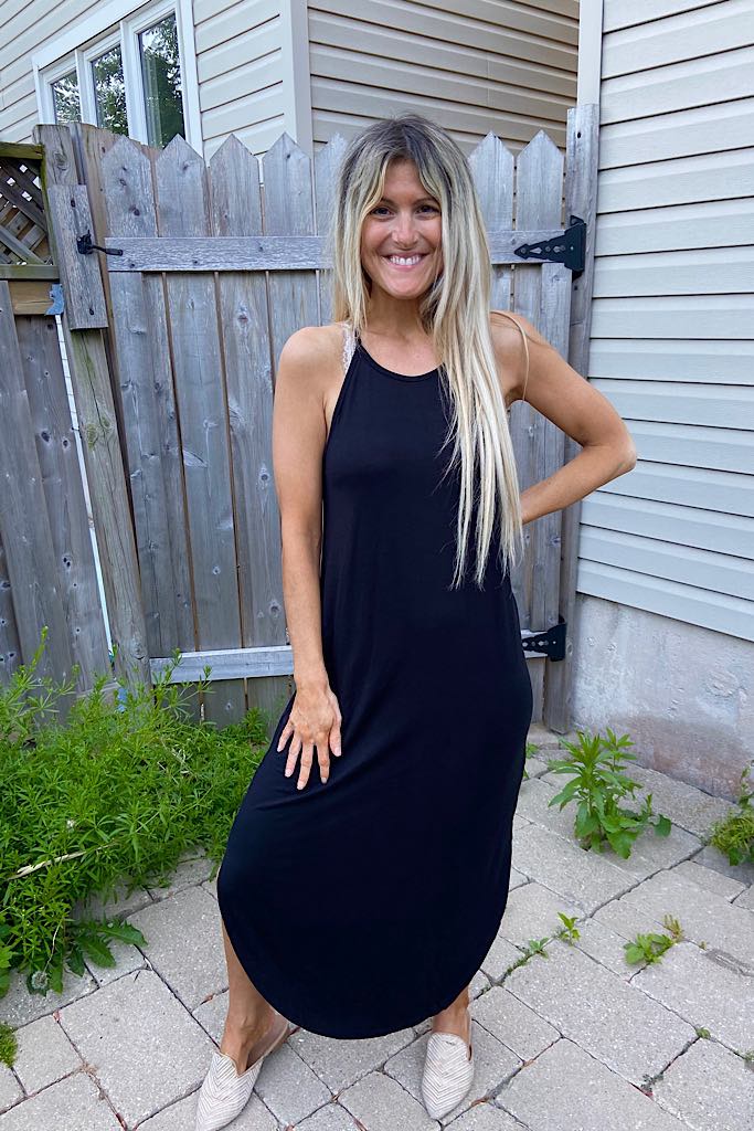 Black Soft Perfect Fit Midi Dresses