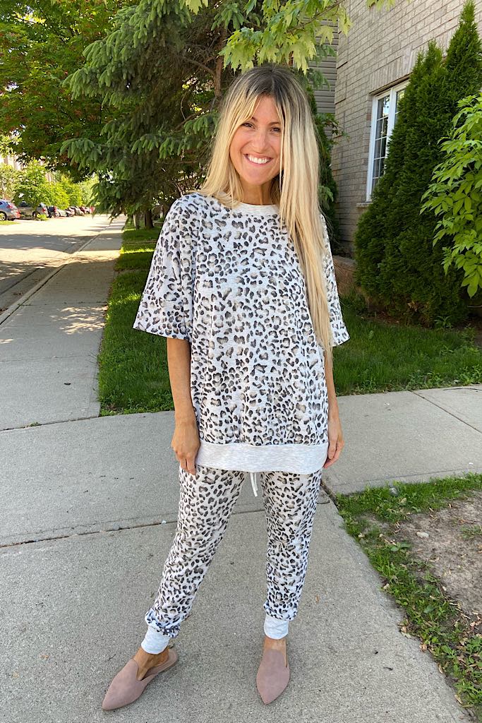 Summer Animal Print Jogger Pants