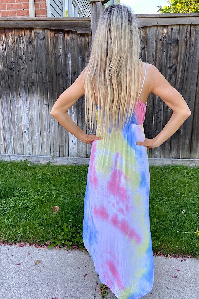 Pastel Tie Dye Brunch Maxi Dress