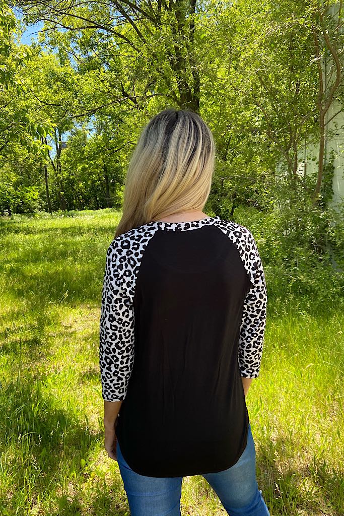 The Perfect Animal Print Baseball Top