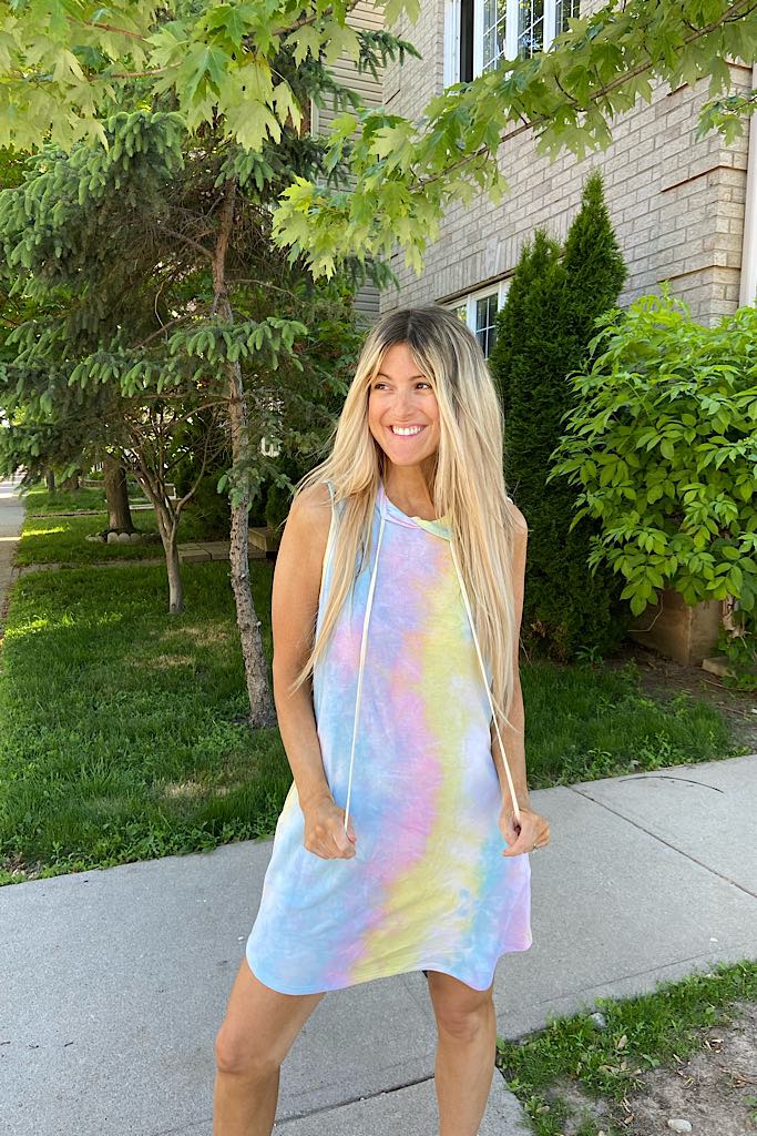 Tie Dye Sweetie Hoodie Dress