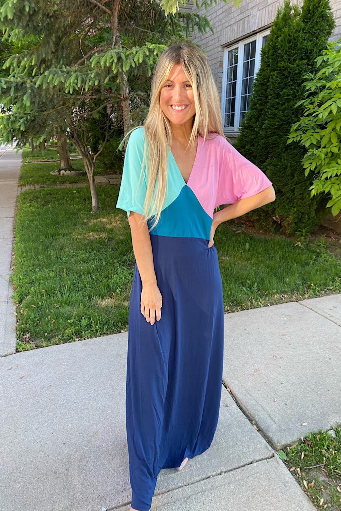 The Carrie Colourblock Maxi Dress