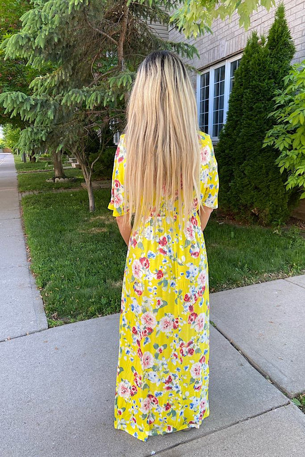 Yellow Summer Nights Maxi Dress