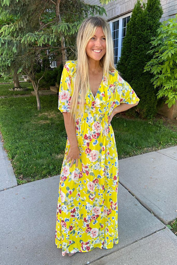Yellow Summer Nights Maxi Dress