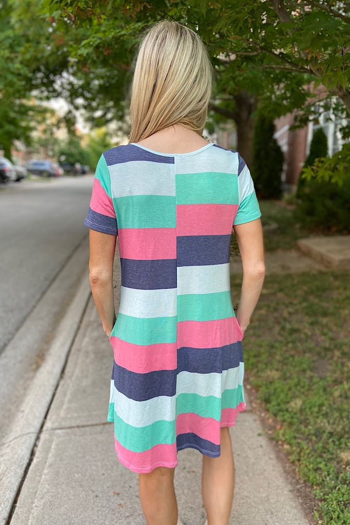 Colourblock Picnic Dress