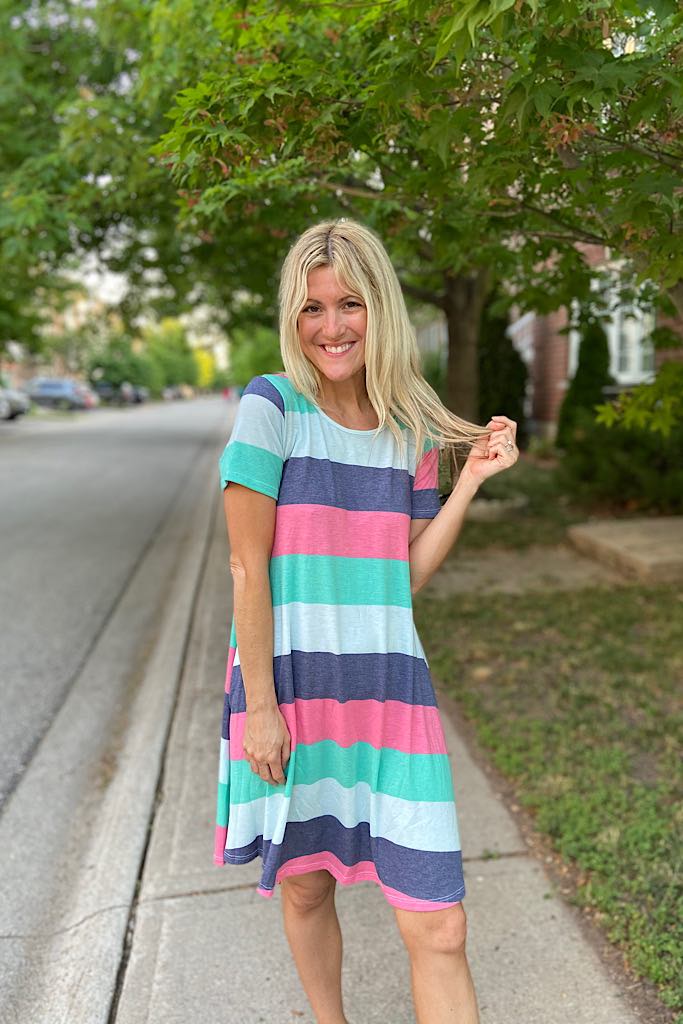 Colourblock Picnic Dress