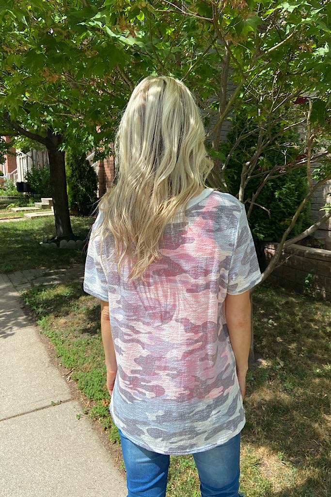Off White Camo Knit Top
