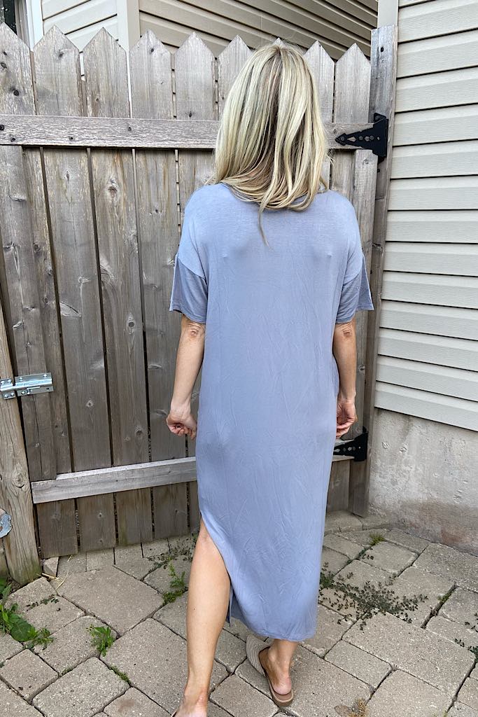 The Perfect Summer Dress- Steel Grey
