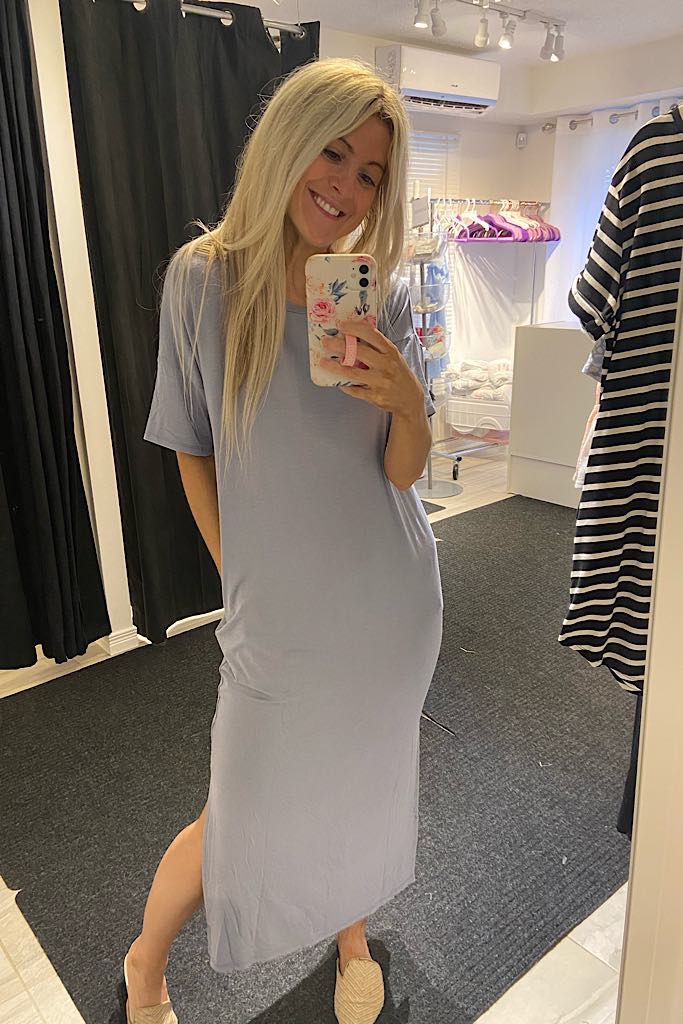 The Perfect Summer Dress- Steel Grey
