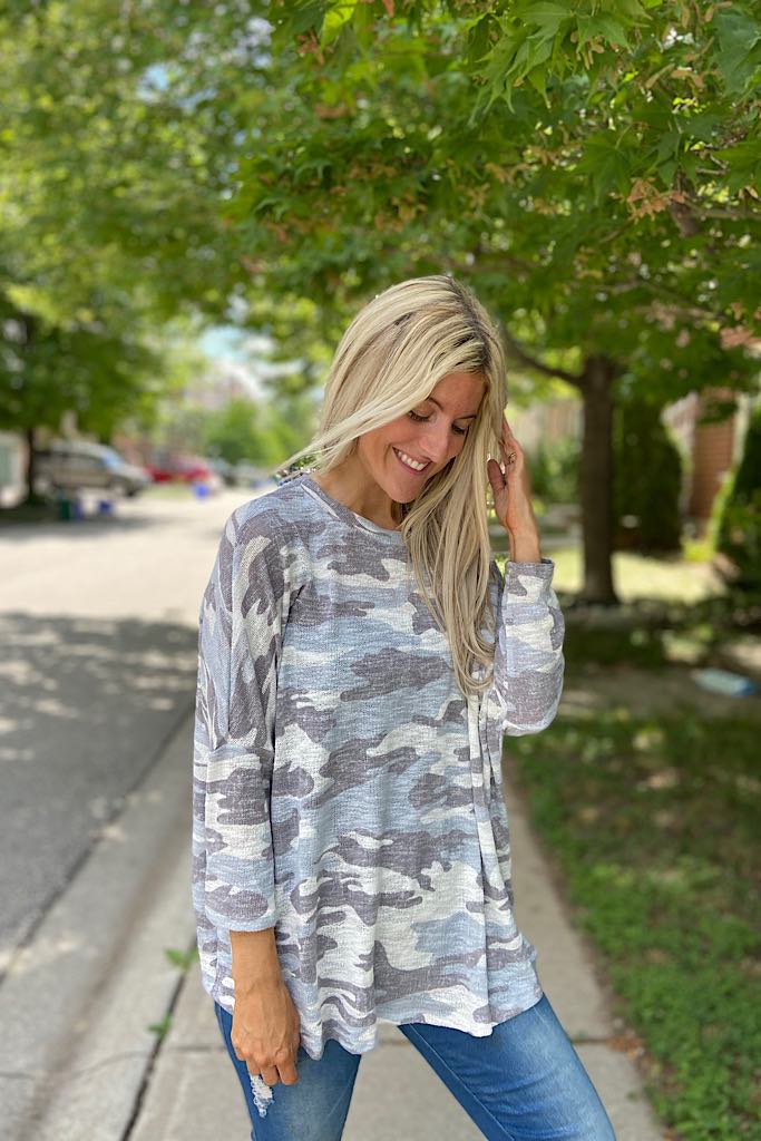 Gorgeous Light Grey Camo Knit