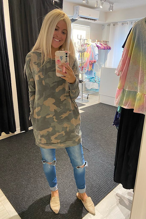 Camo Effortless Pocket Tunic
