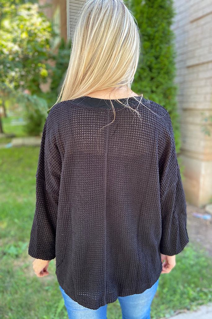 Girl Next Door Waffle Knit Top