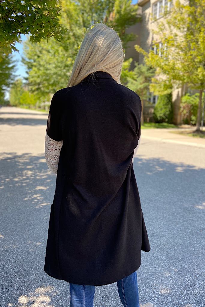 Black Lace Love Cardigan