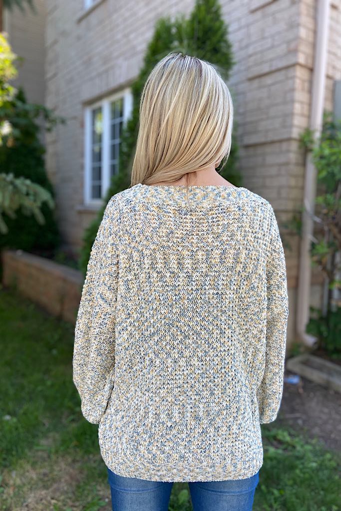 Mustard Multi Colour Cozy Knit Sweater