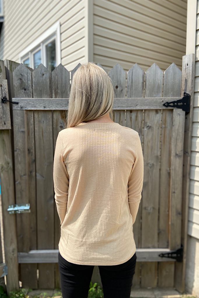 Simply Perfect Taupe Ribbed Top